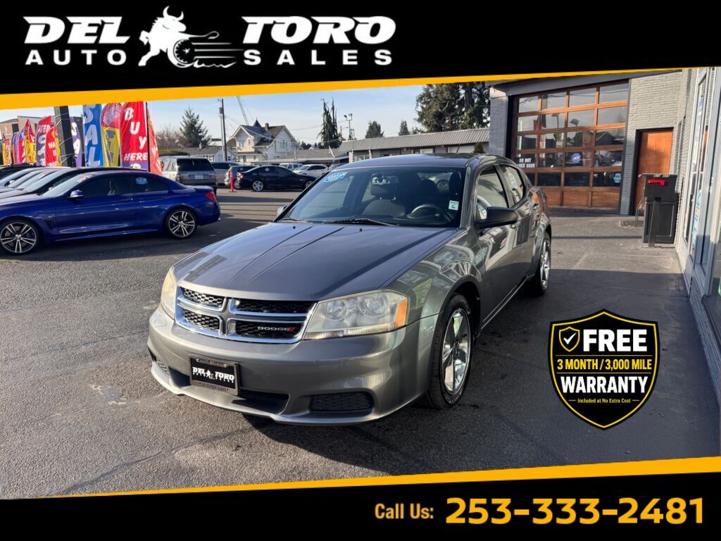 Billet Silver Metallic Clear Coat 2013 Dodge Avenger Sedan Front-Wheel Drive 6-Speed Automatic
