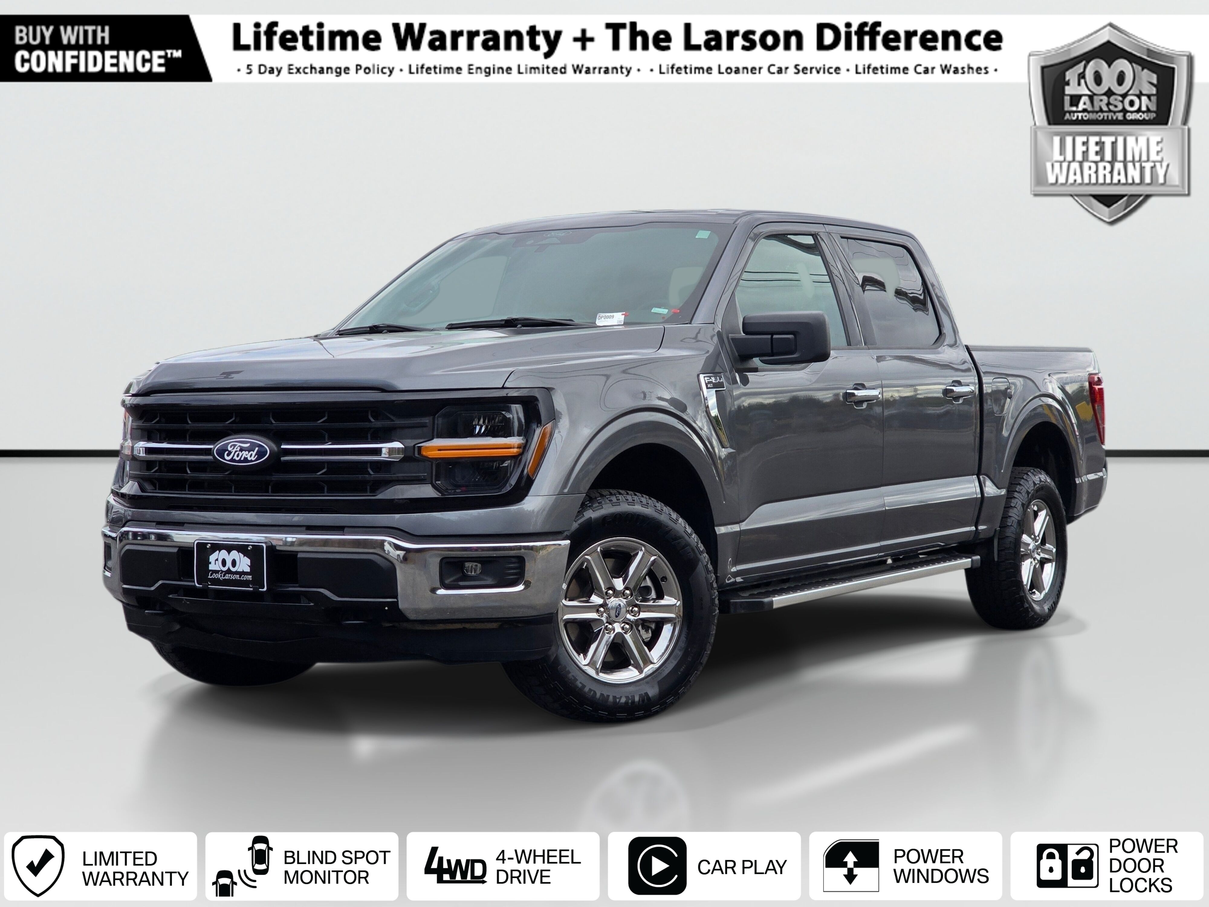 Gray Metallic 2025 Ford F-150 Pickup Truck Four-Wheel Drive Automatic