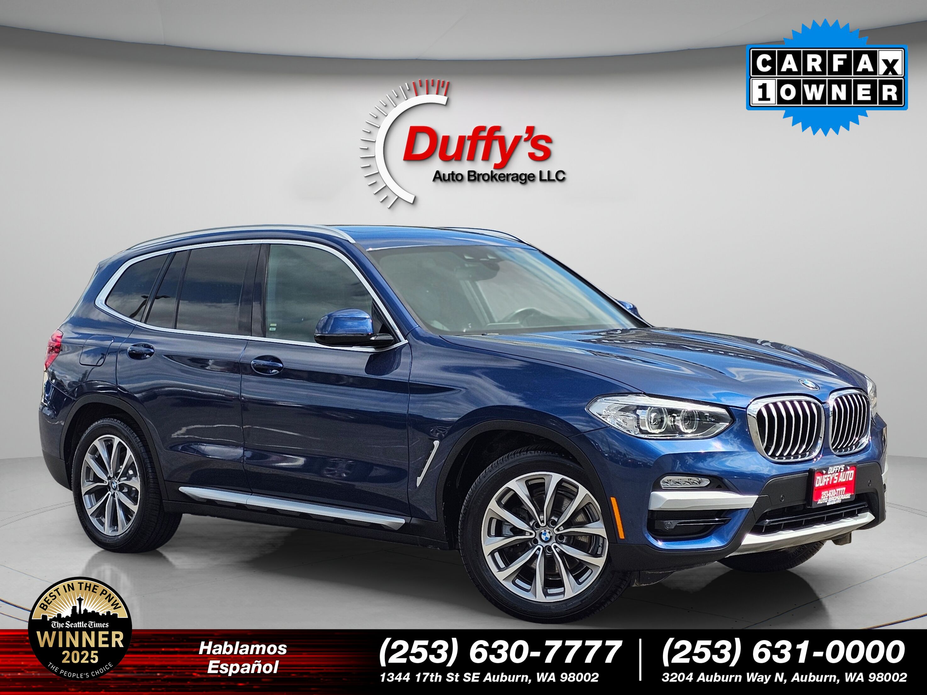 Phytonic Blue Metallic 2019 BMW X3 SUV / Crossover All-Wheel Drive 8-Speed Automatic