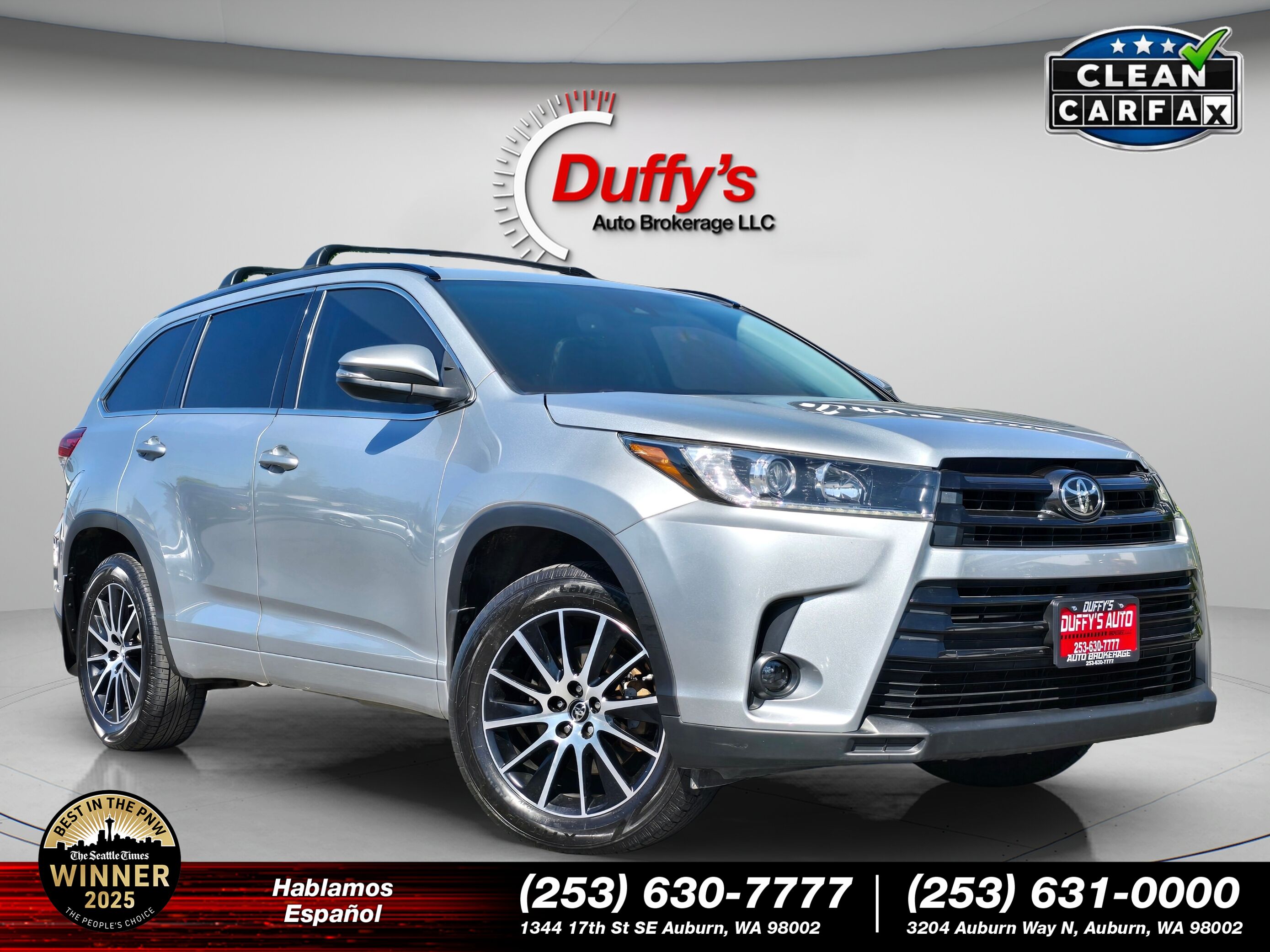 Celestial Silver Metallic 2017 Toyota Highlander SUV / Crossover All-Wheel Drive 8-Speed Automatic