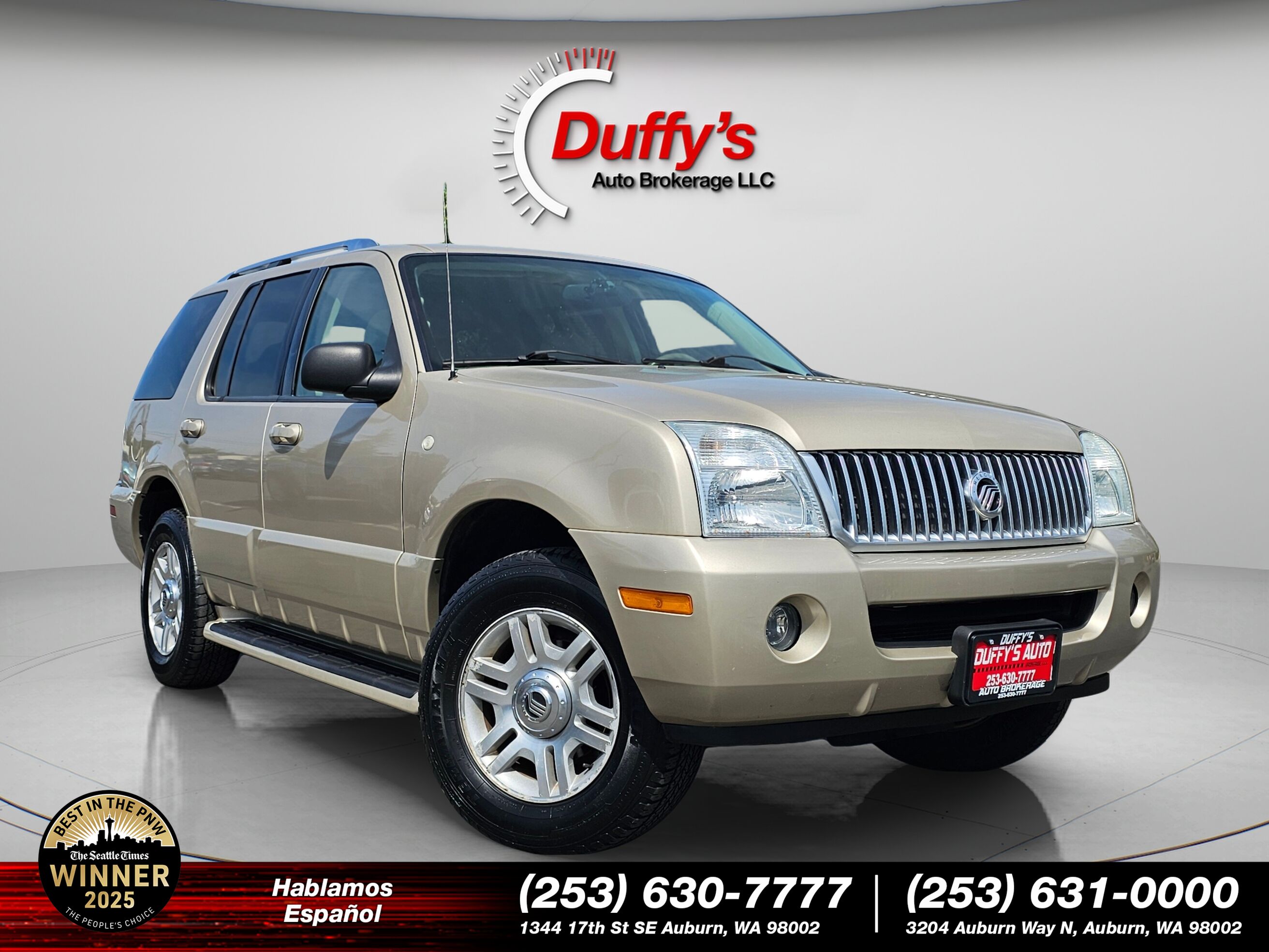 Champagne 2004 Mercury Mountaineer SUV / Crossover All-Wheel Drive 5-Speed Automatic Overdrive