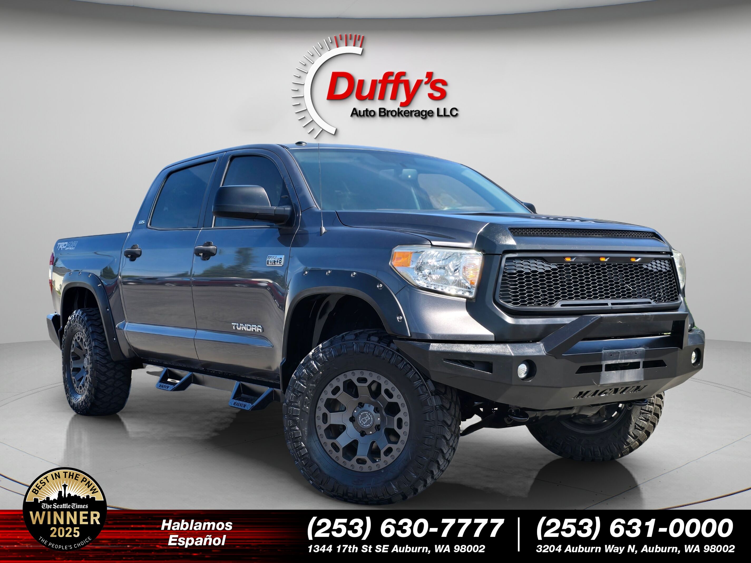Magnetic Gray Metallic 2017 Toyota Tundra Pickup Truck Four-Wheel Drive 6-Speed Automatic Overdrive