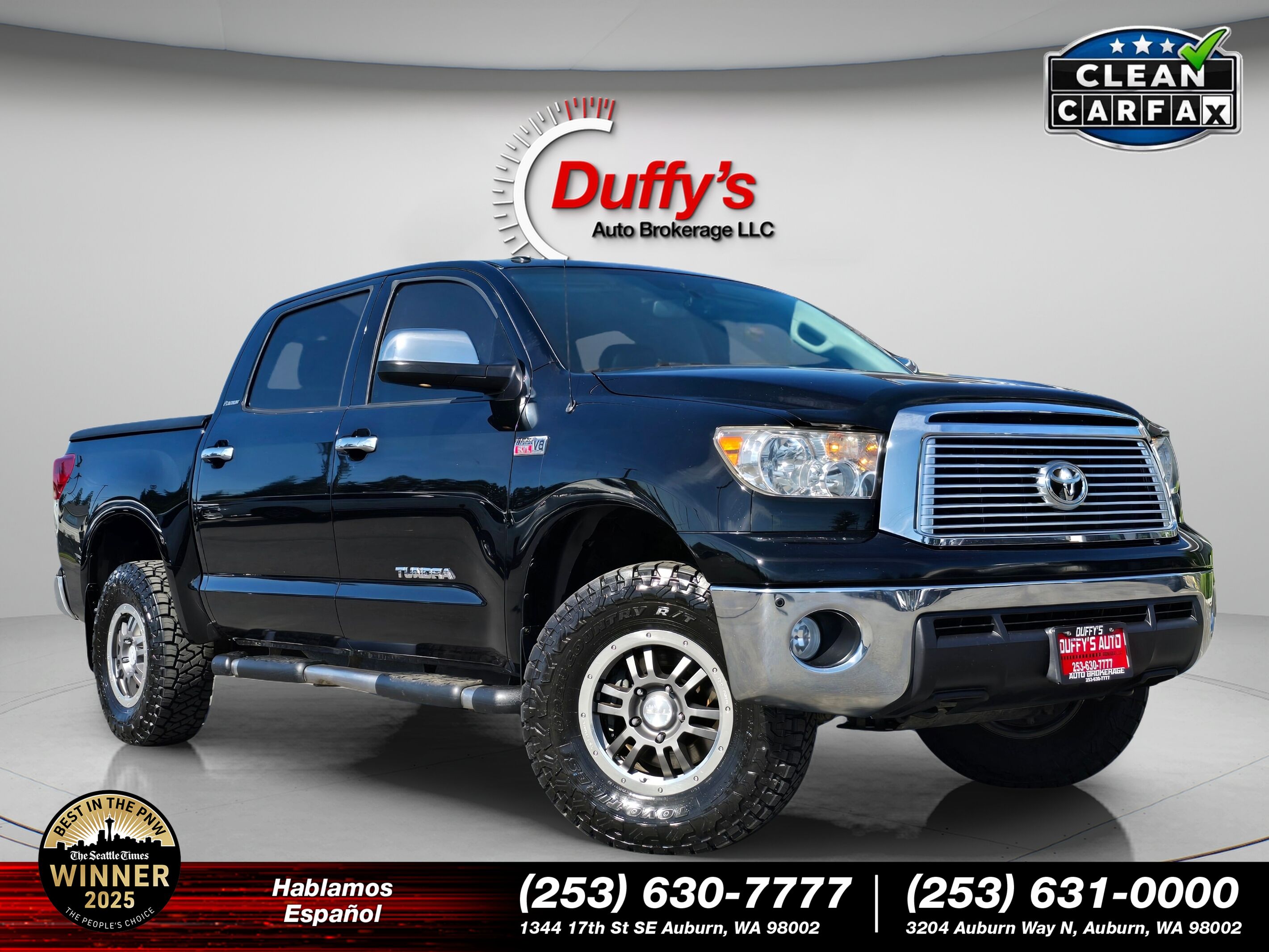 Black 2011 Toyota Tundra Pickup Truck Four-Wheel Drive 6-Speed Automatic