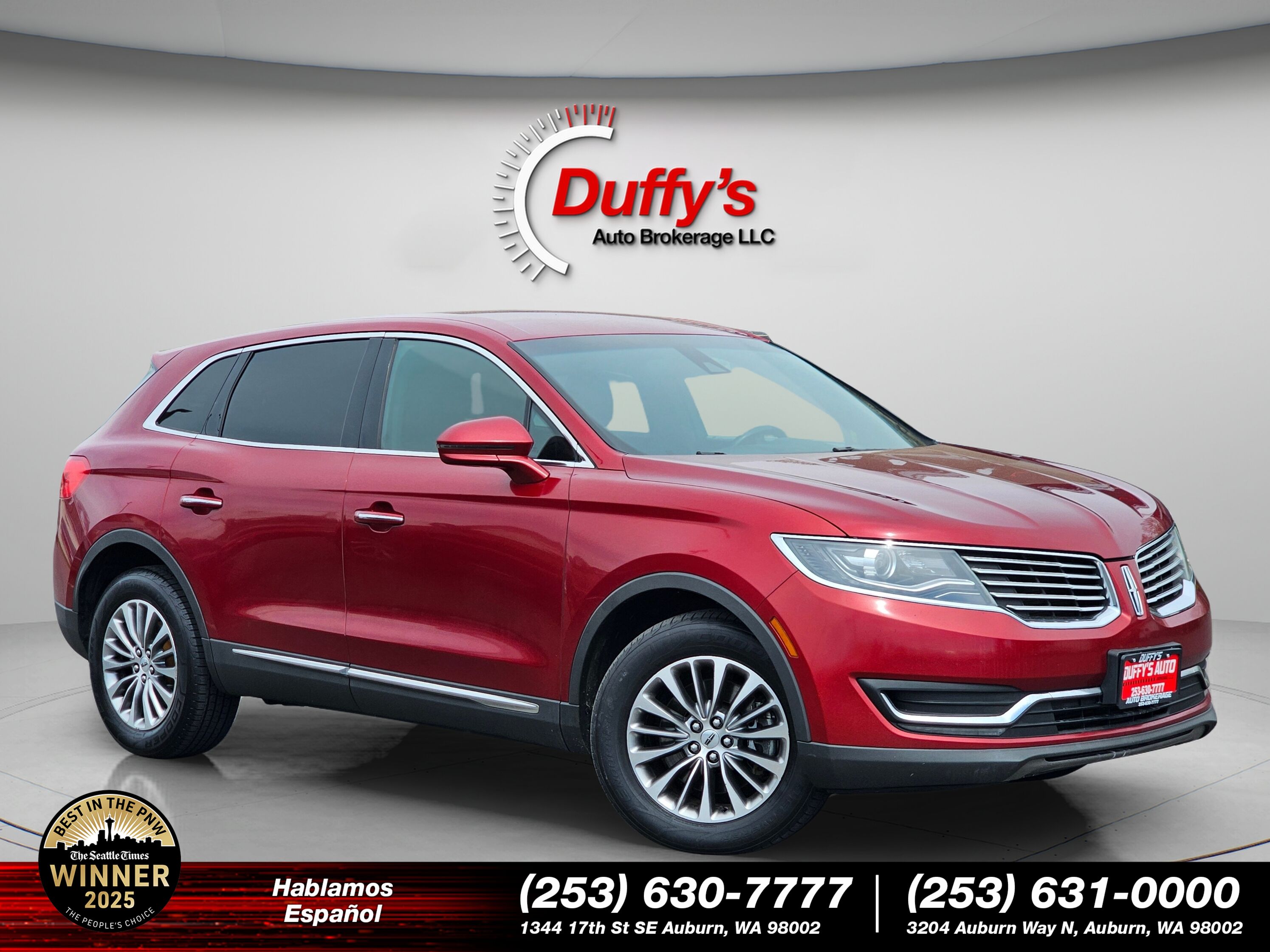 Ruby Red Metallic 2017 Lincoln MKX SUV / Crossover All-Wheel Drive 6-Speed Automatic