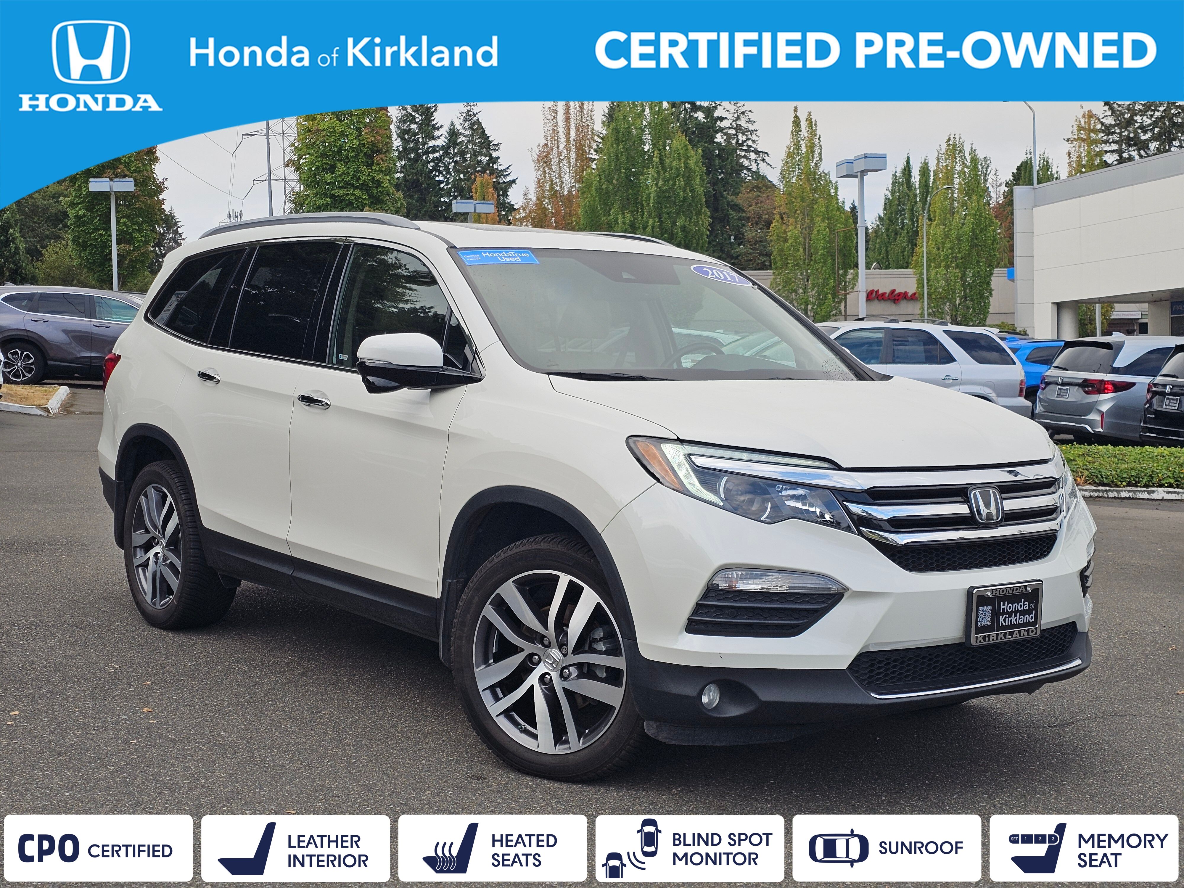 2017 Honda Pilot Blanco (White Diamond Pearl) SUV/Crossover Tracción en las cuatro ruedas 9 velocidades Automática