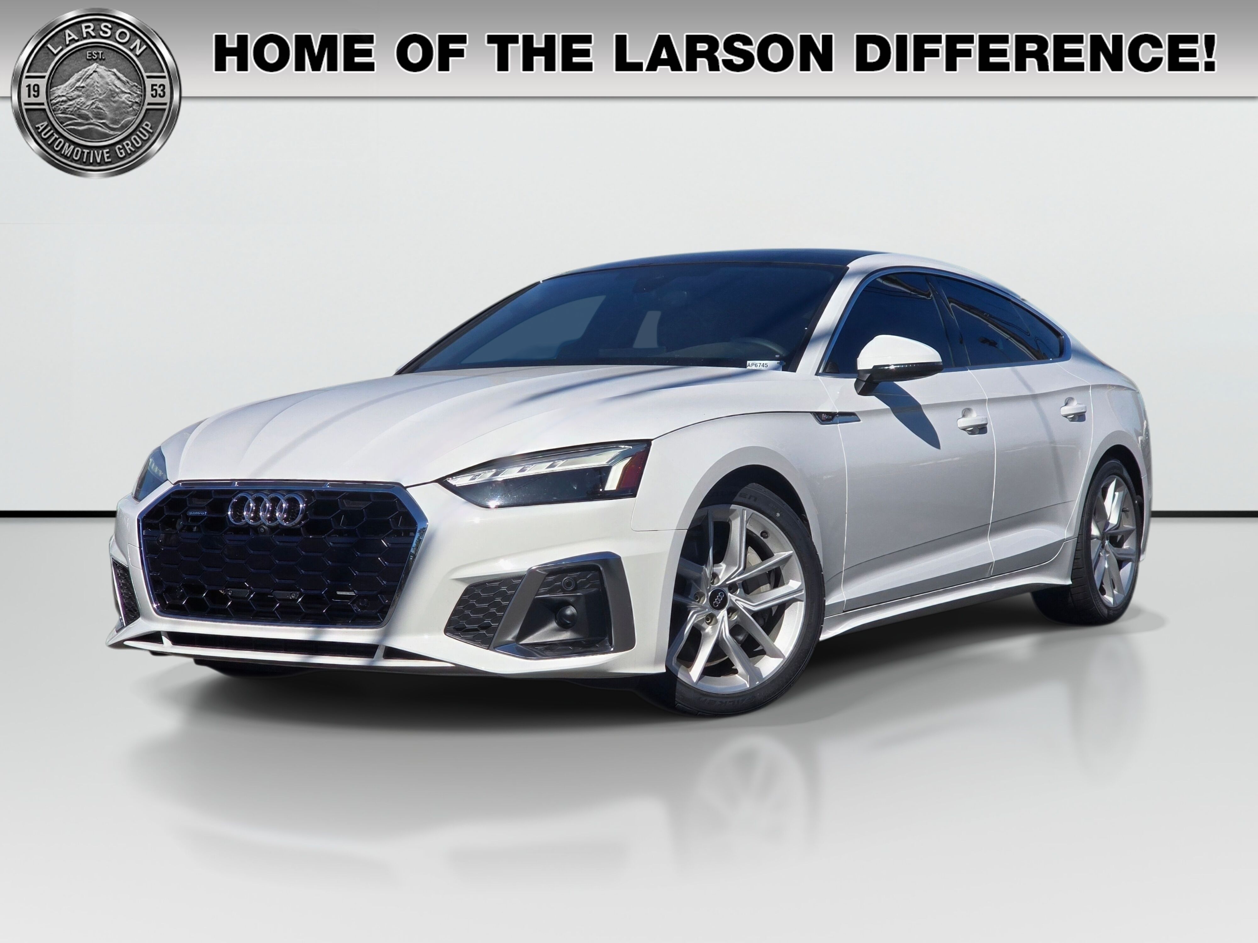 Glacier White Metallic 2023 Audi A5 Sportback Sedan All-Wheel Drive 7-Speed Automatic