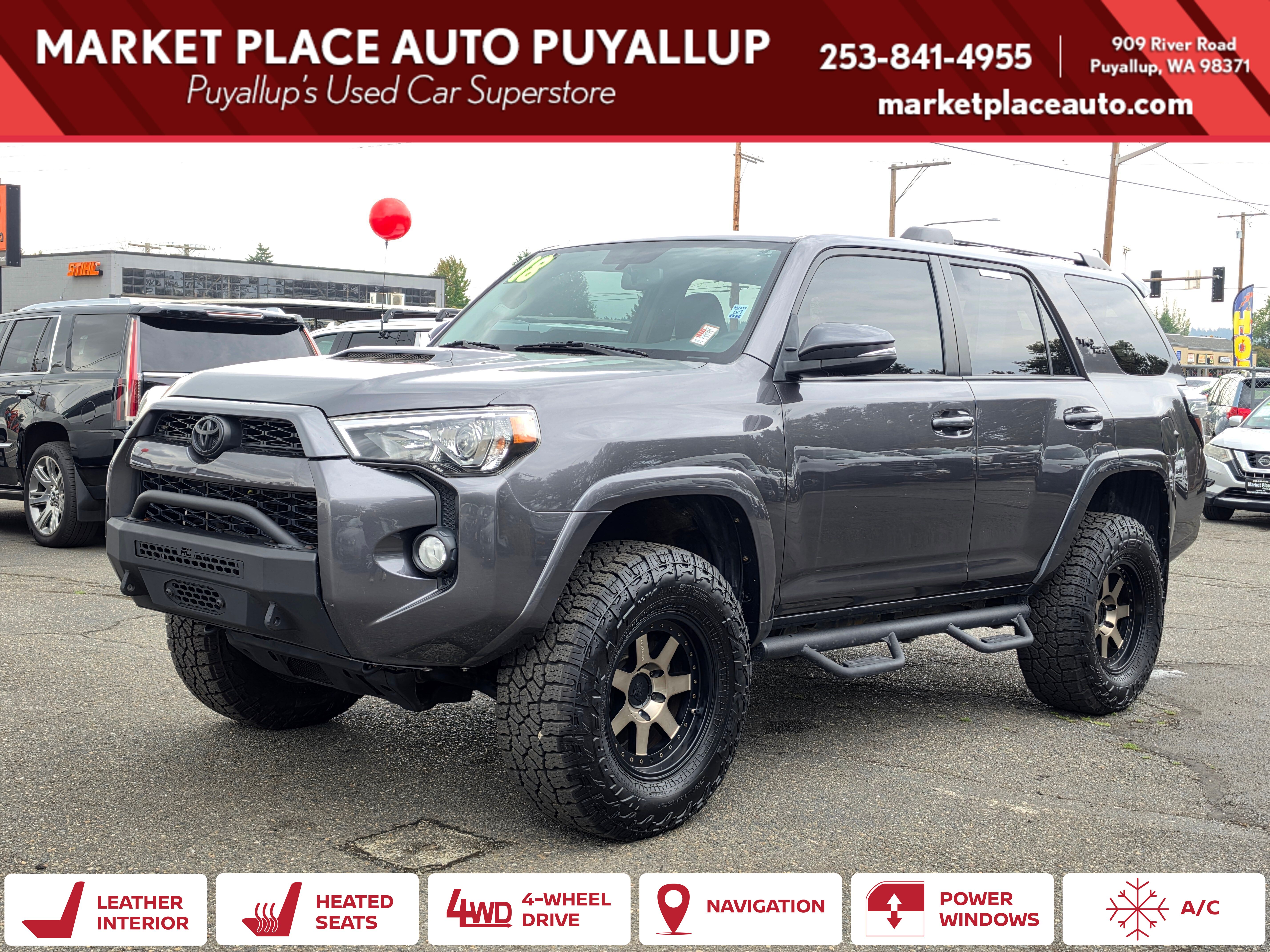 Magnetic Gray Metallic 2018 Toyota 4Runner SUV / Crossover Four-Wheel Drive 5-Speed Automatic Overdrive