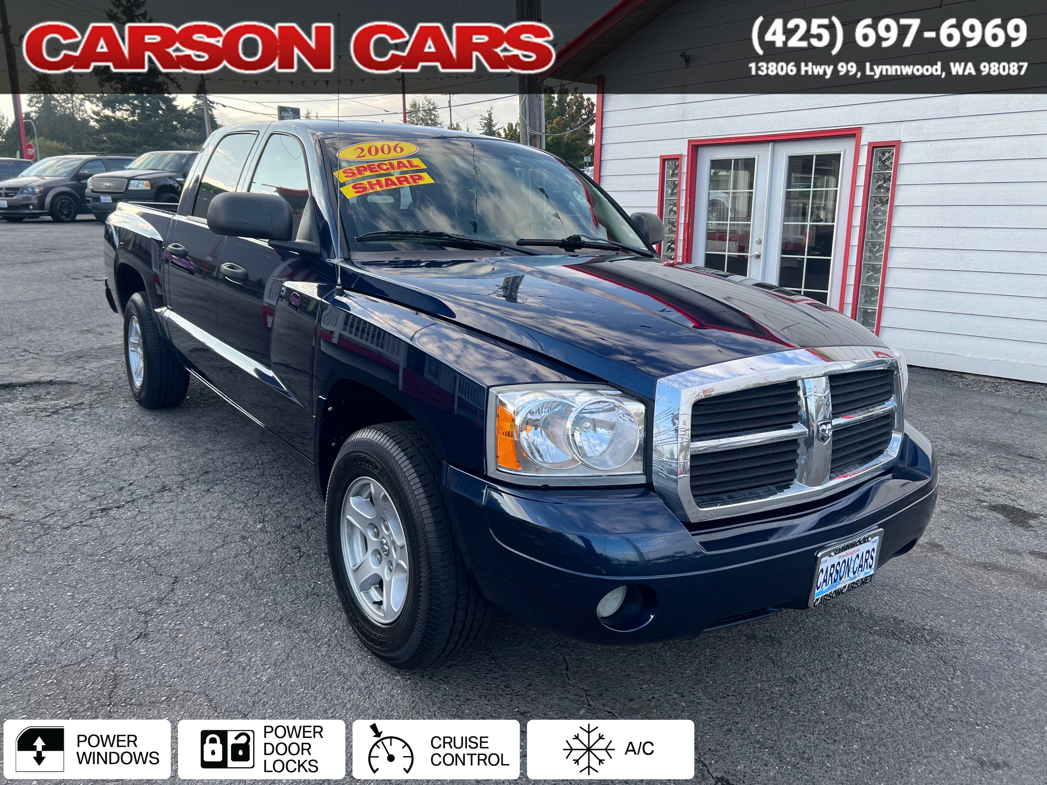Patriot Blue Pearlcoat 2006 Dodge Dakota Pickup Truck Rear-Wheel Drive 