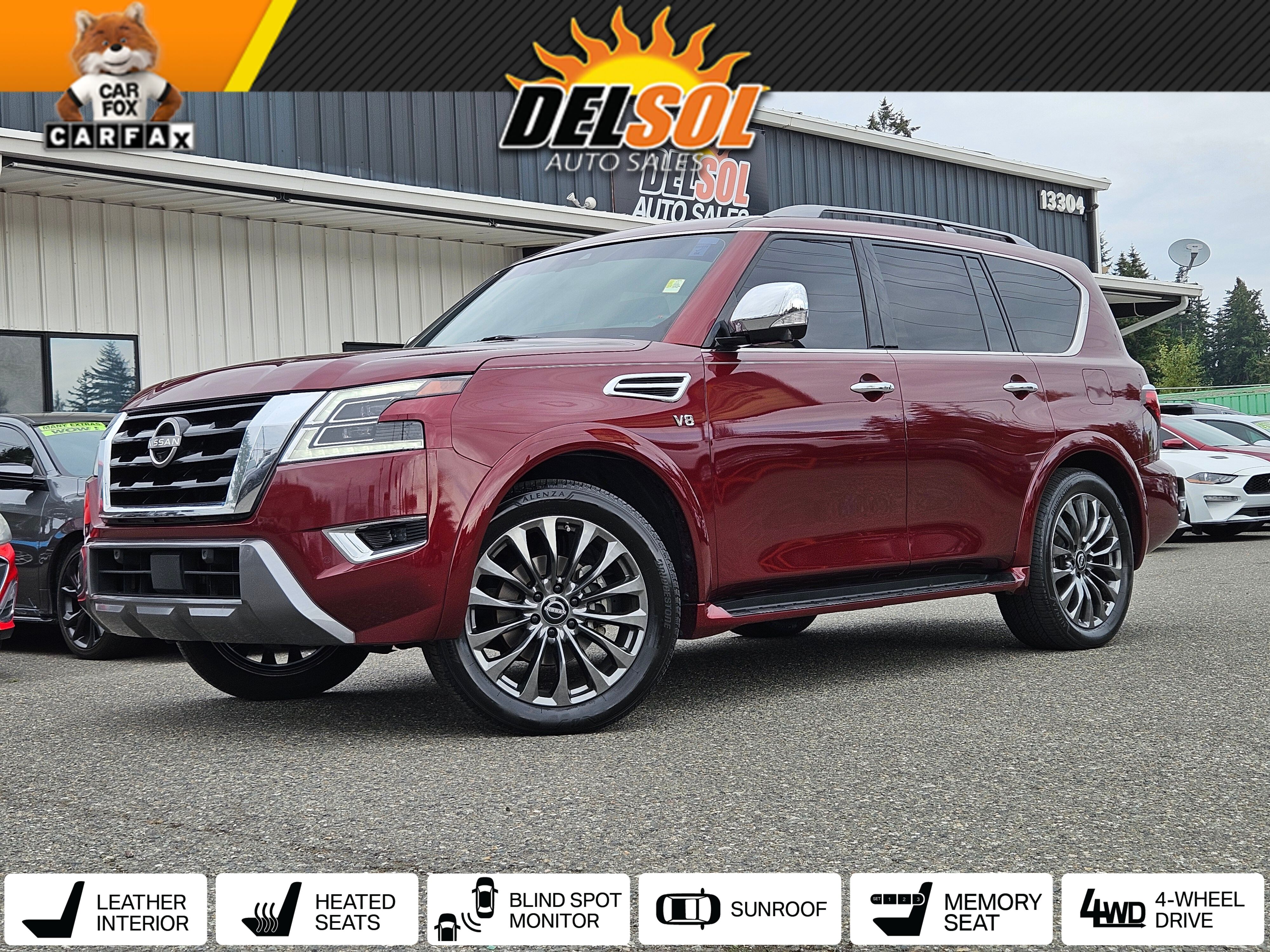 Coulis Red Pearl 2021 Nissan Armada SUV / Crossover Four-Wheel Drive 7-Speed Automatic