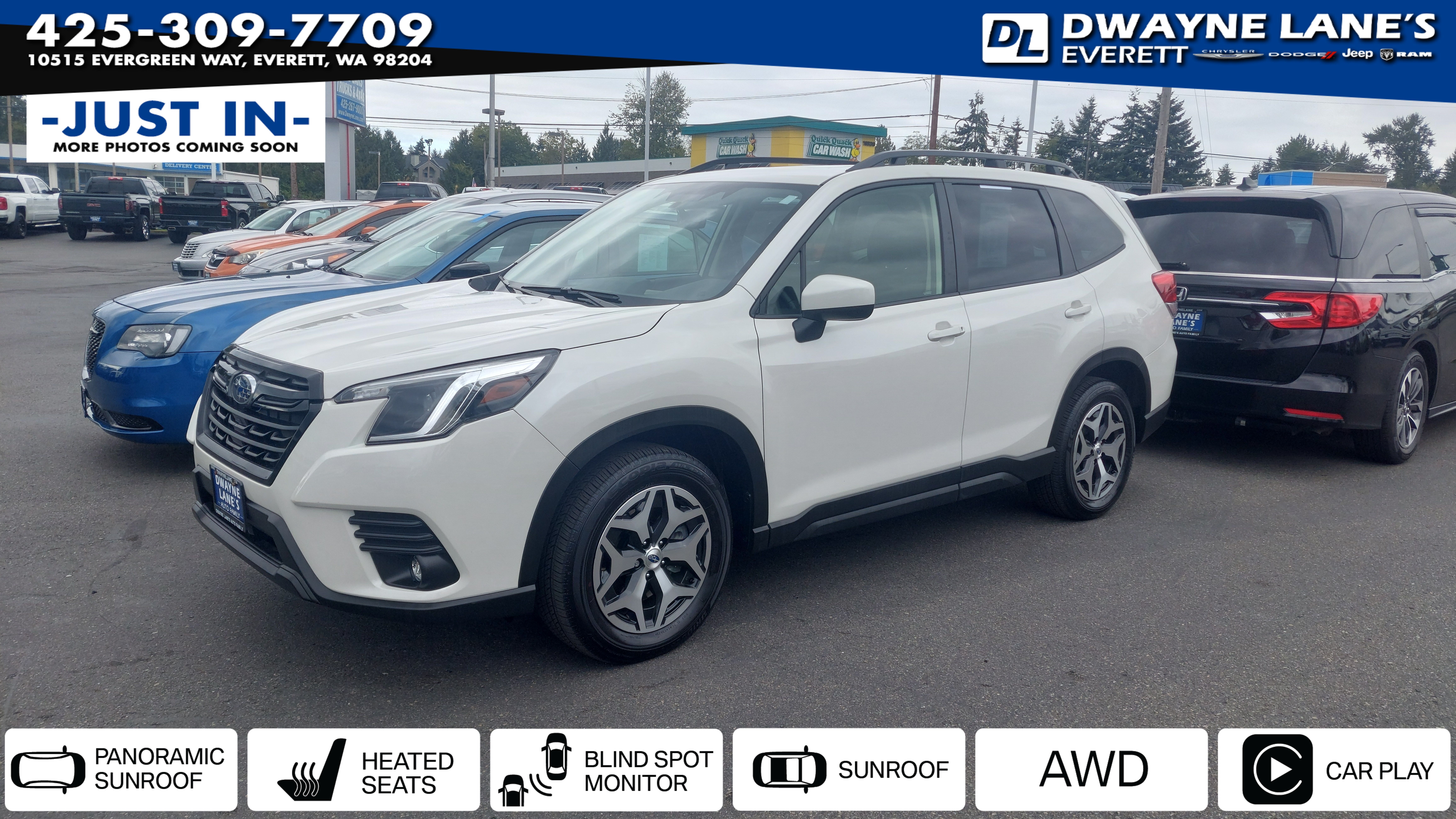 Crystal White Pearl 2024 Subaru Forester SUV / Crossover All-Wheel Drive Continuously Variable Transmission
