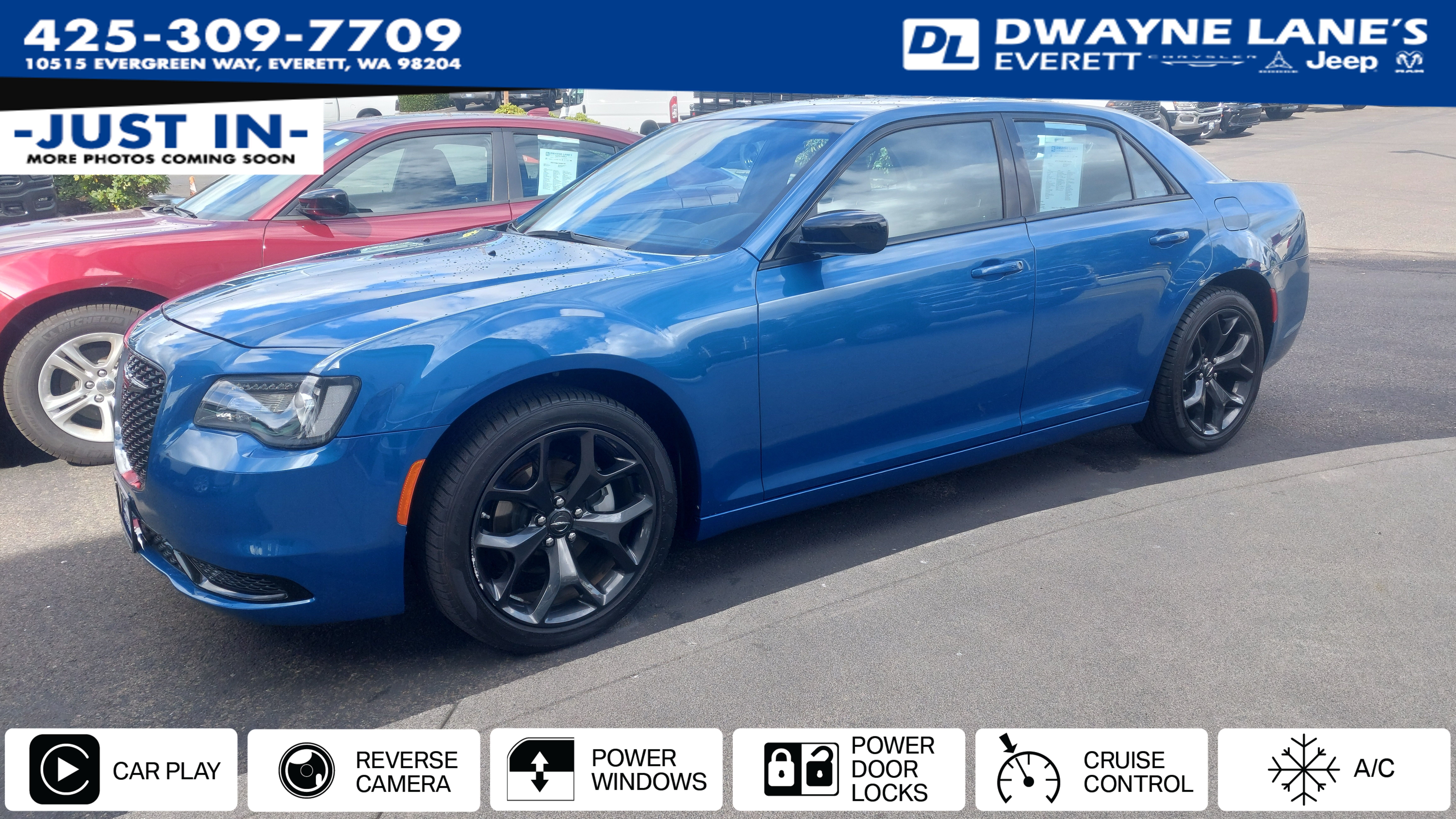 Blue (Frostbite) 2023 Chrysler 300 Sedan Rear-Wheel Drive 8-Speed Automatic