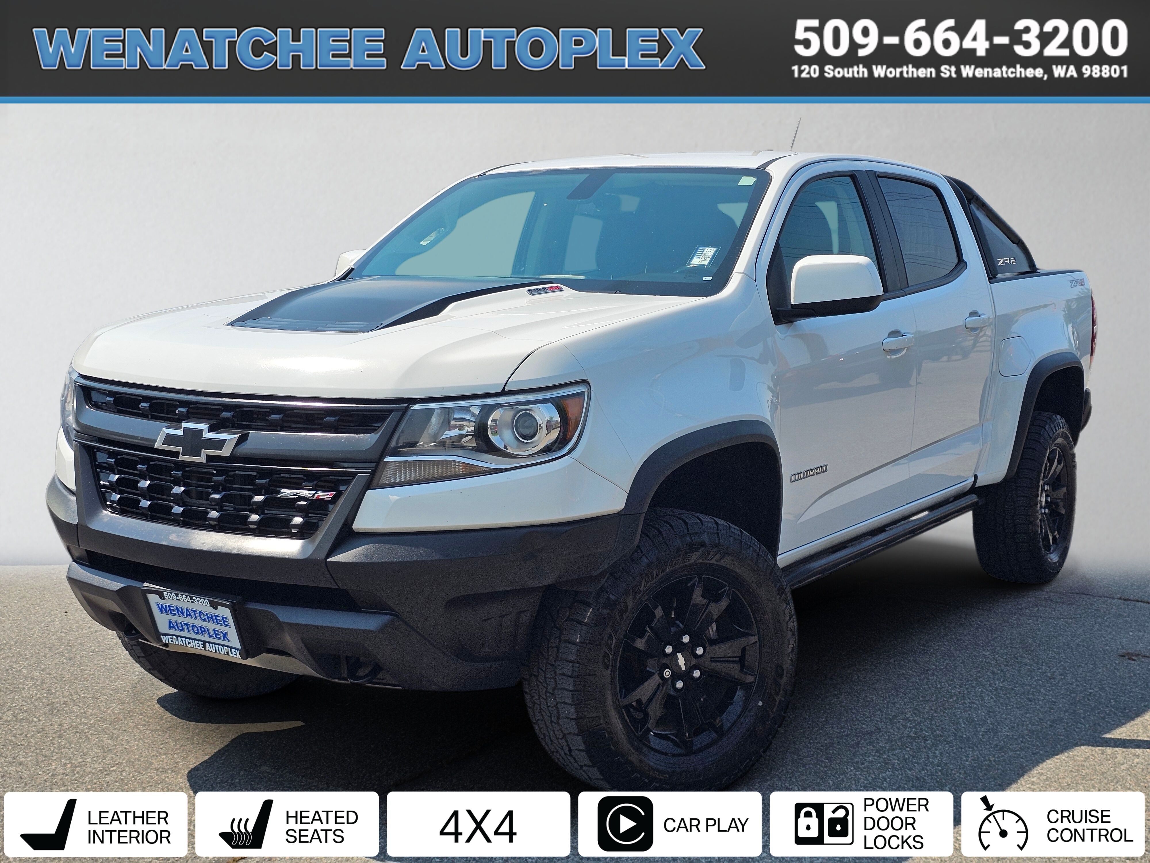 White 2018 Chevrolet Colorado Pickup Truck Four-Wheel Drive 6-Speed Automatic