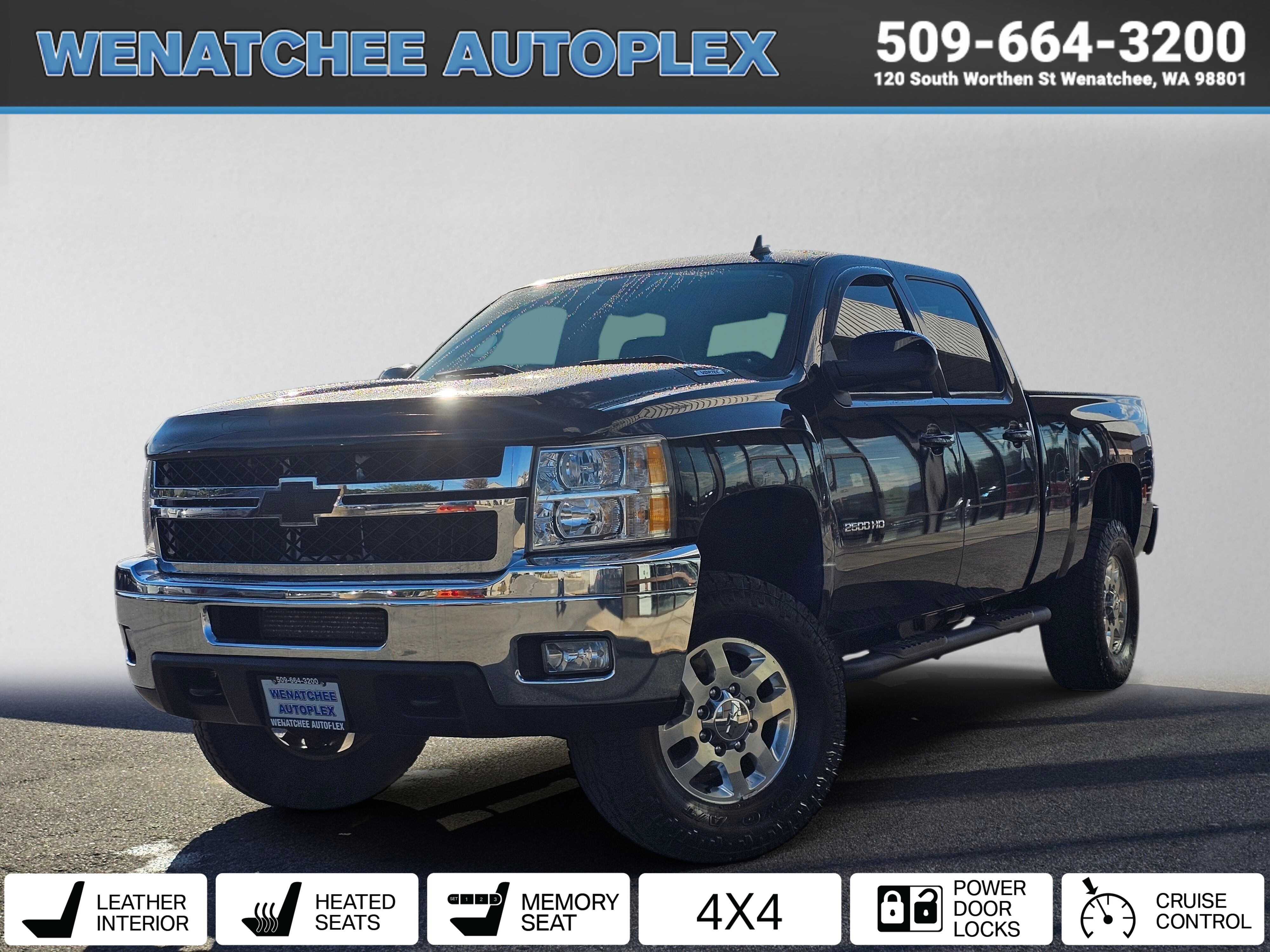 Black 2012 Chevrolet Silverado 2500HD Pickup Truck Four-Wheel Drive 6-Speed Automatic