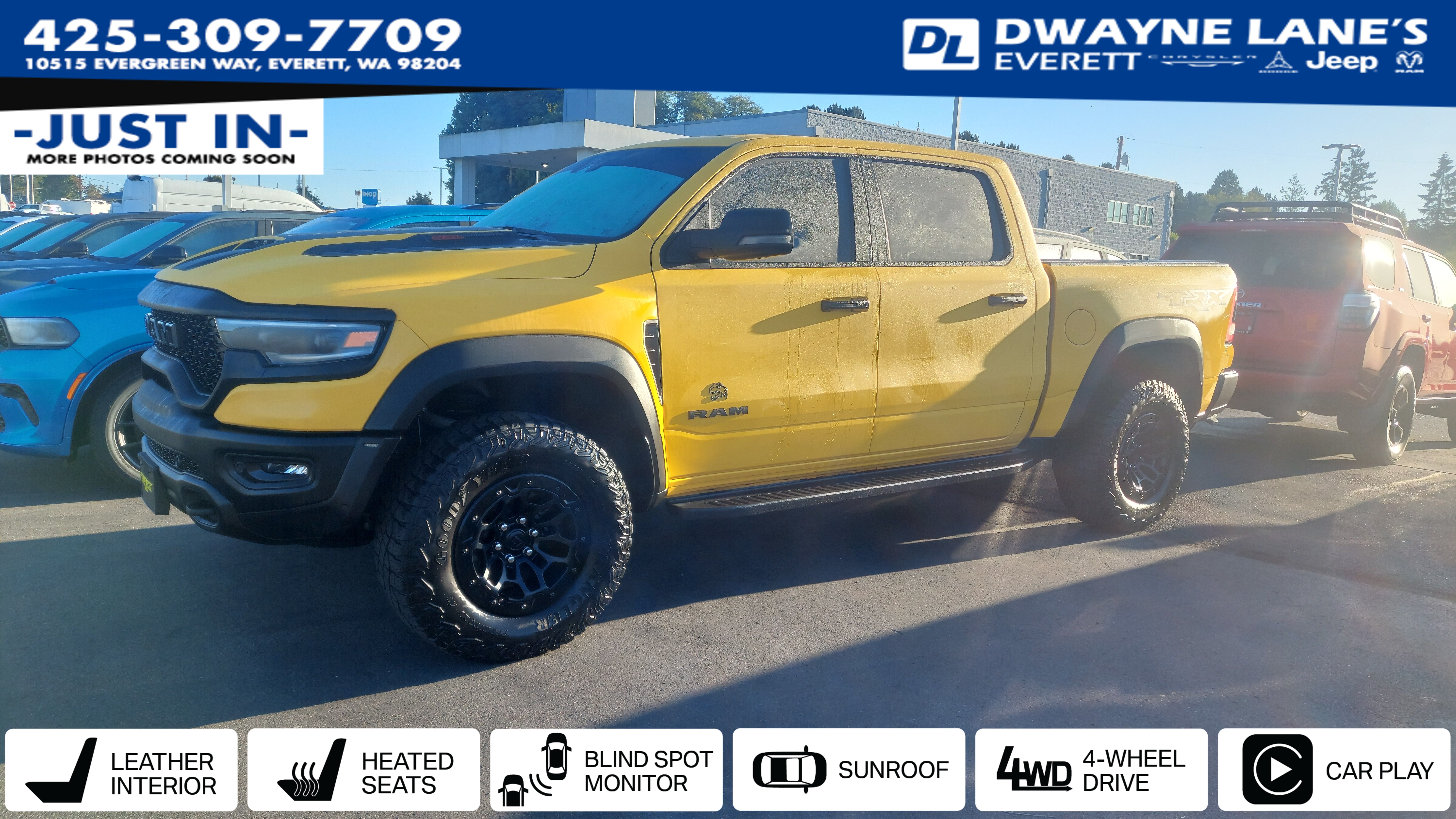 Baja Yellow Clearcoat 2023 RAM 1500 Pickup Truck All-Wheel Drive 8-Speed Automatic