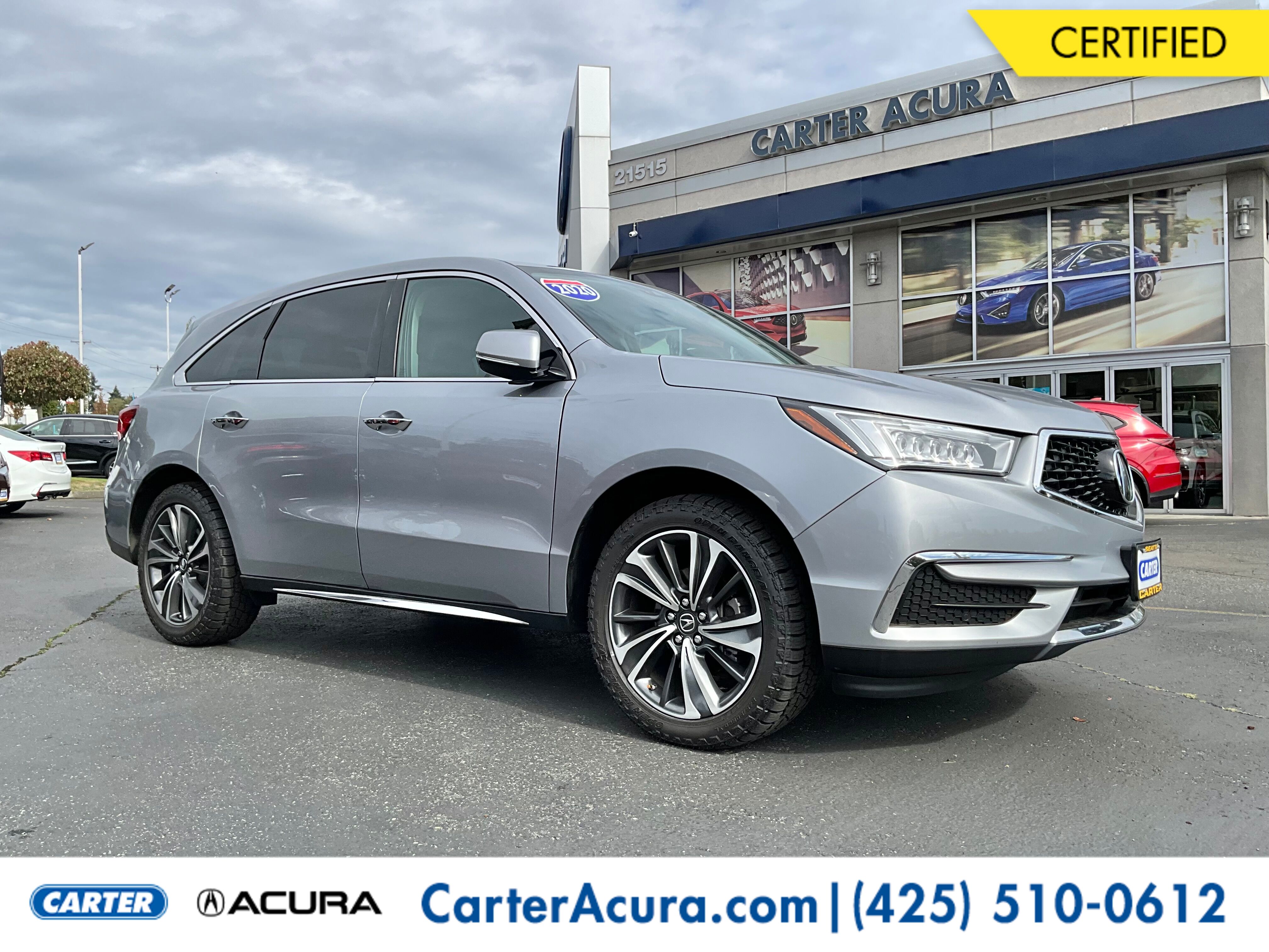 Lunar Silver Metallic 2020 Acura MDX SUV / Crossover All-Wheel Drive 9-Speed Automatic