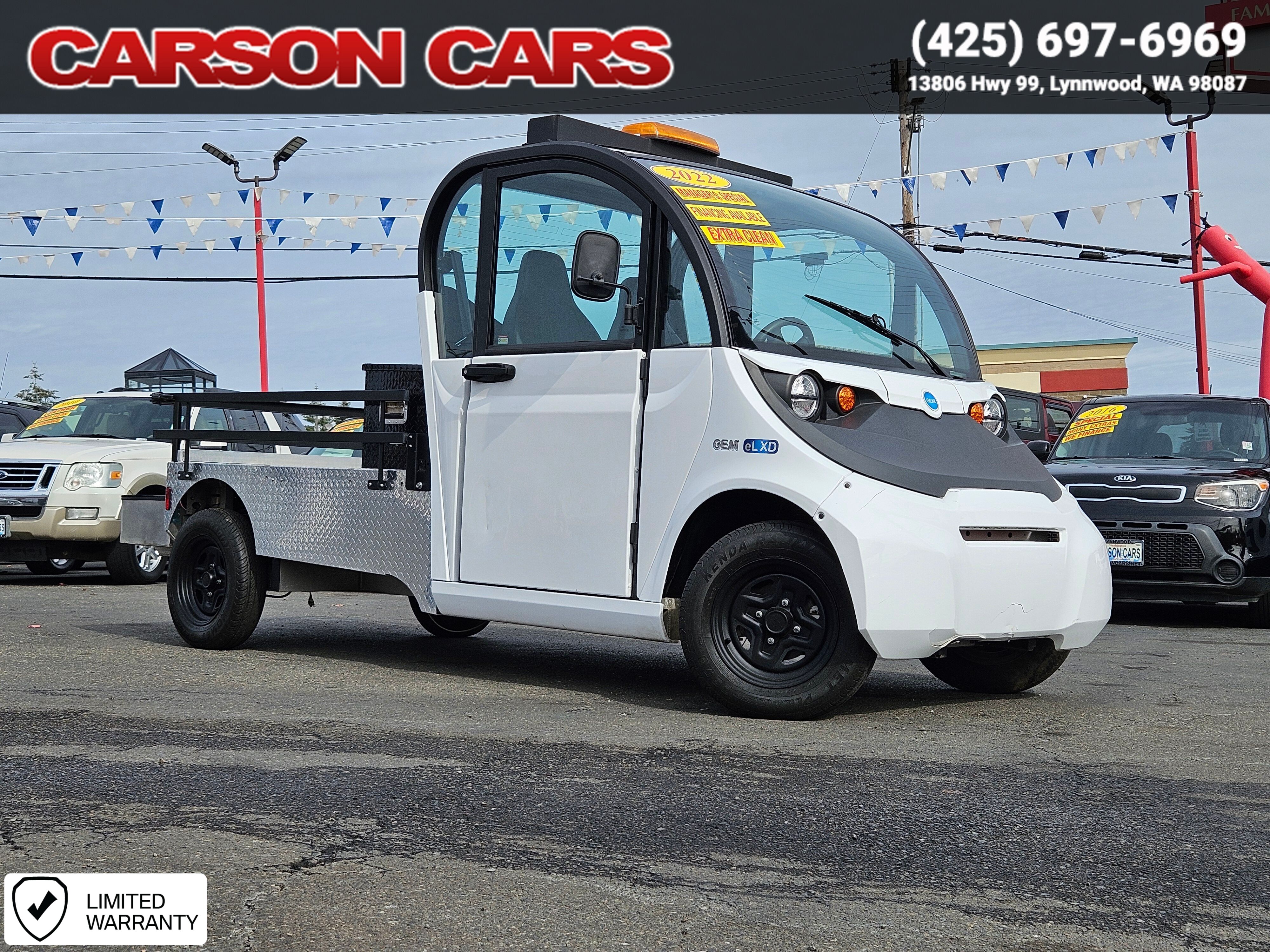 2022 white Gem Xl for Sale In Lynnwood WA - Everett WA - Seattle WA at Carson Cars Stock 36579 VIN 52CG2DEA8N5023709