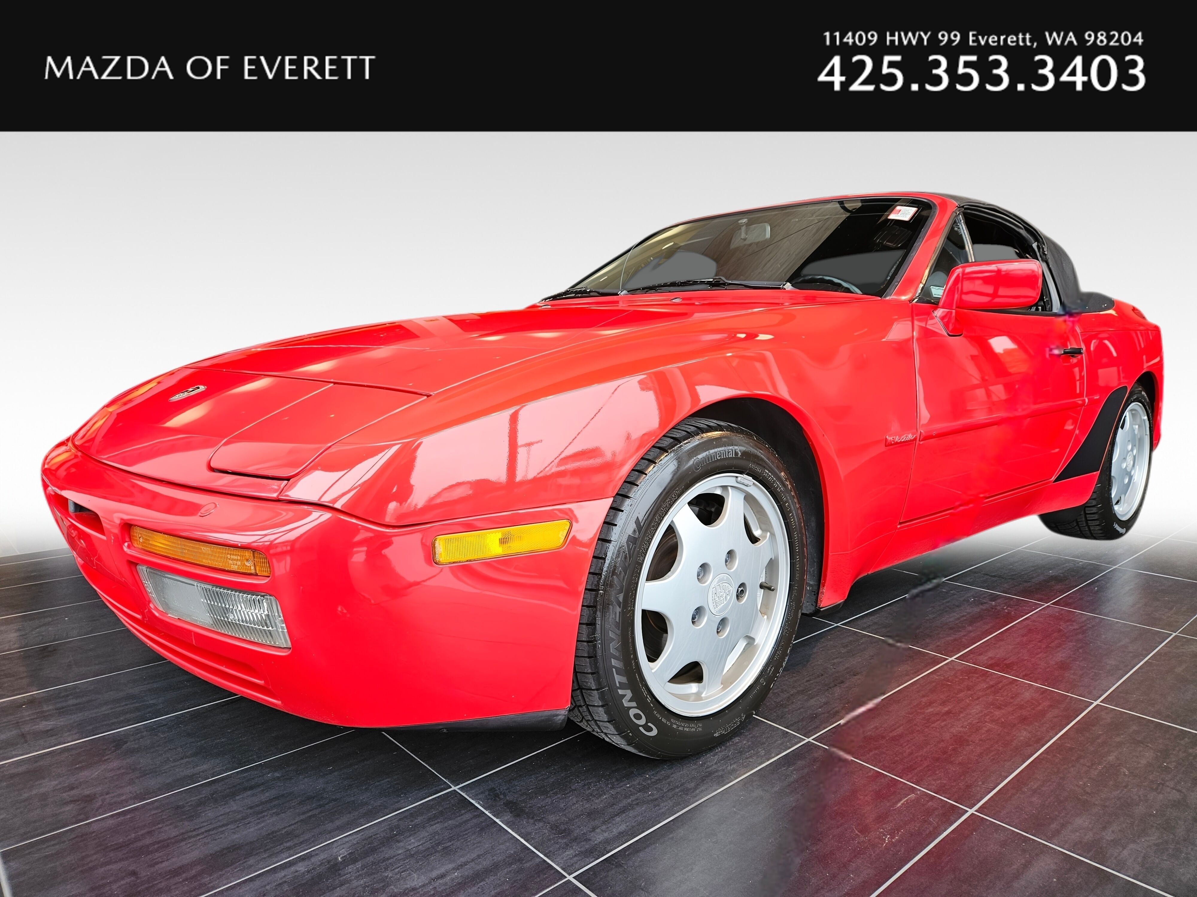 Red 1990 Porsche 944 Convertible Rear-Wheel Drive 5-Speed Manual