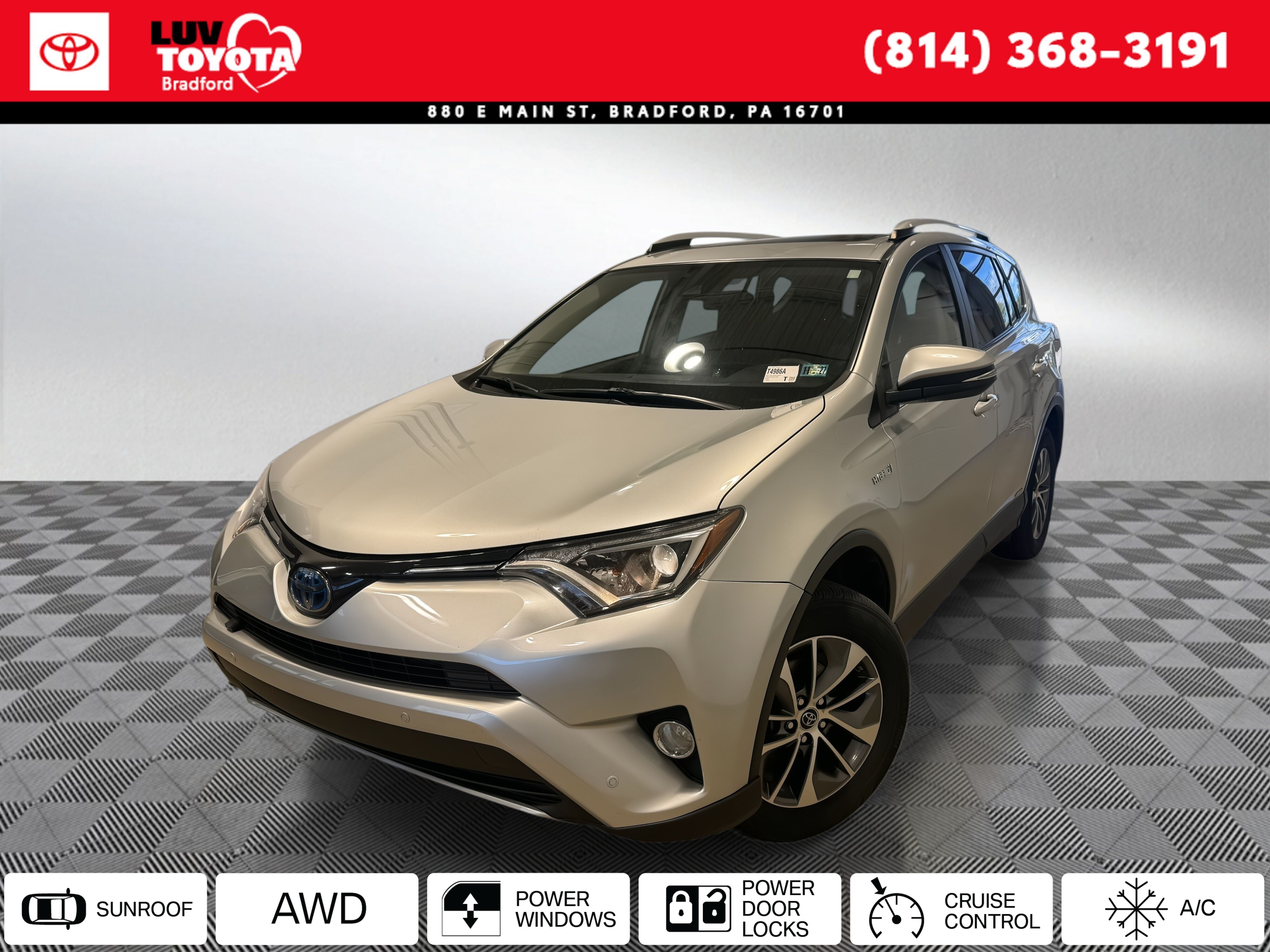  2016 Toyota RAV4 Hybrid XLE AWD   