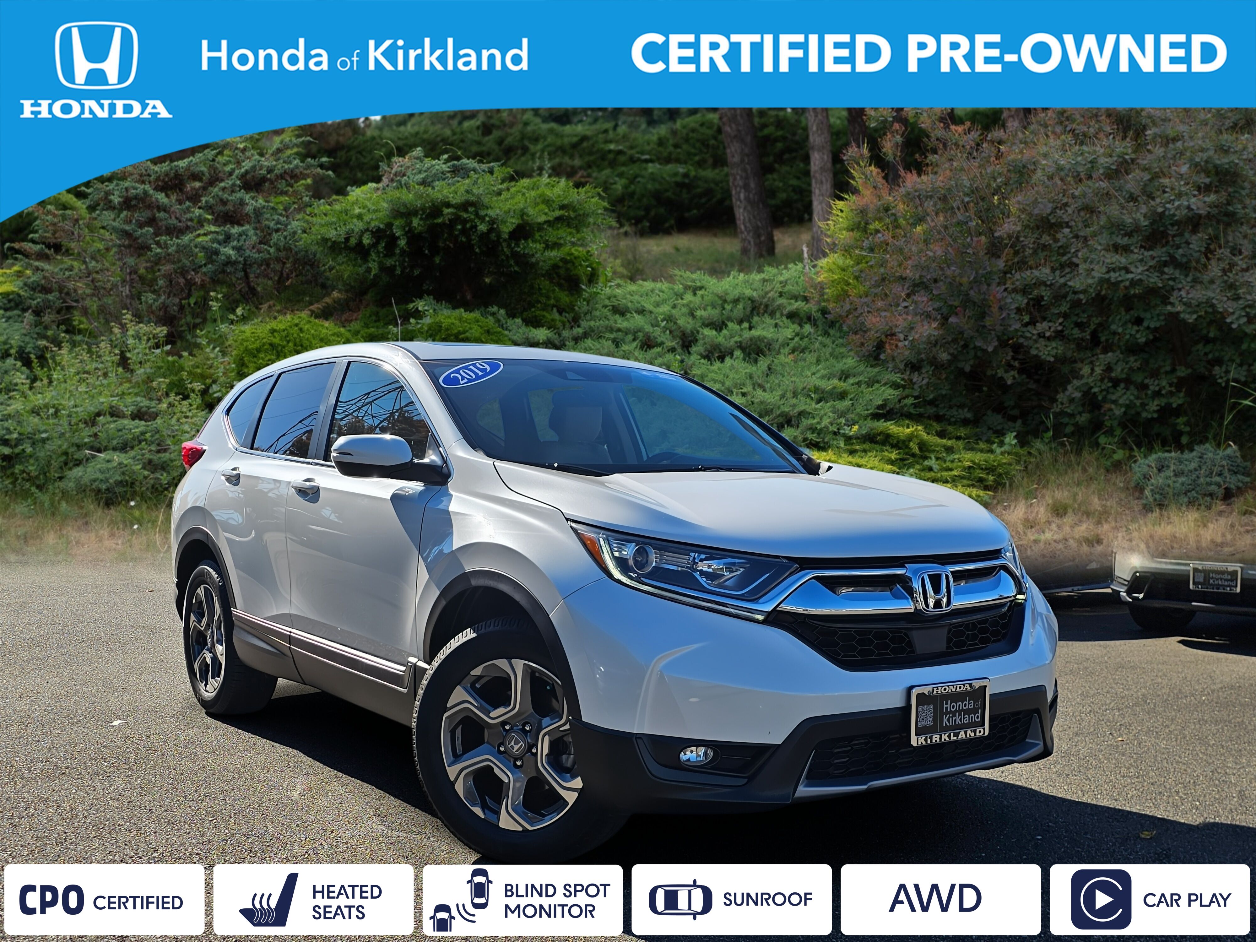 Platinum White Pearl 2019 Honda CR-V SUV / Crossover All-Wheel Drive Continuously Variable Transmission