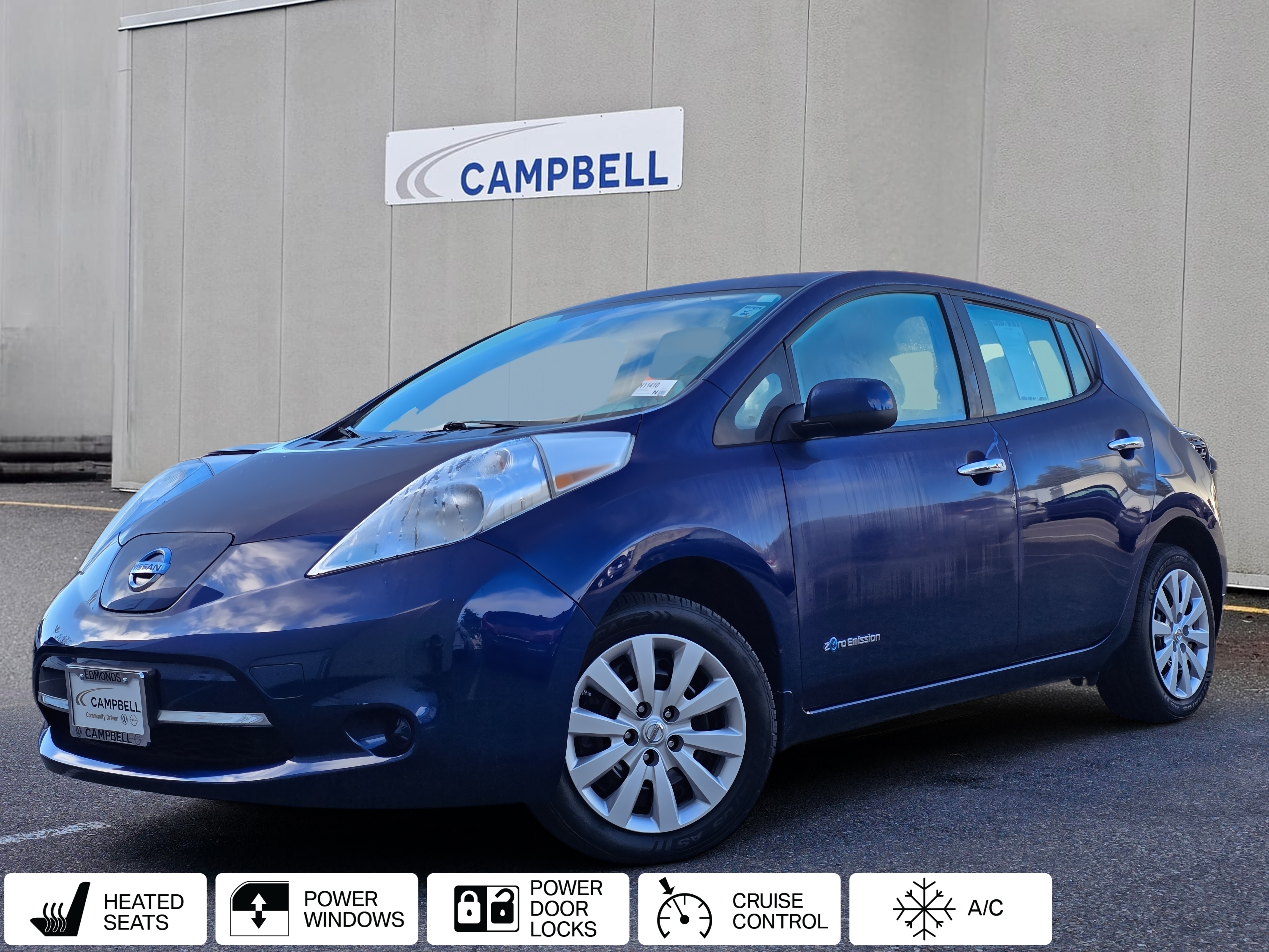 Deep Blue Pearl 2016 Nissan LEAF Hatchback Front-Wheel Drive Automatic