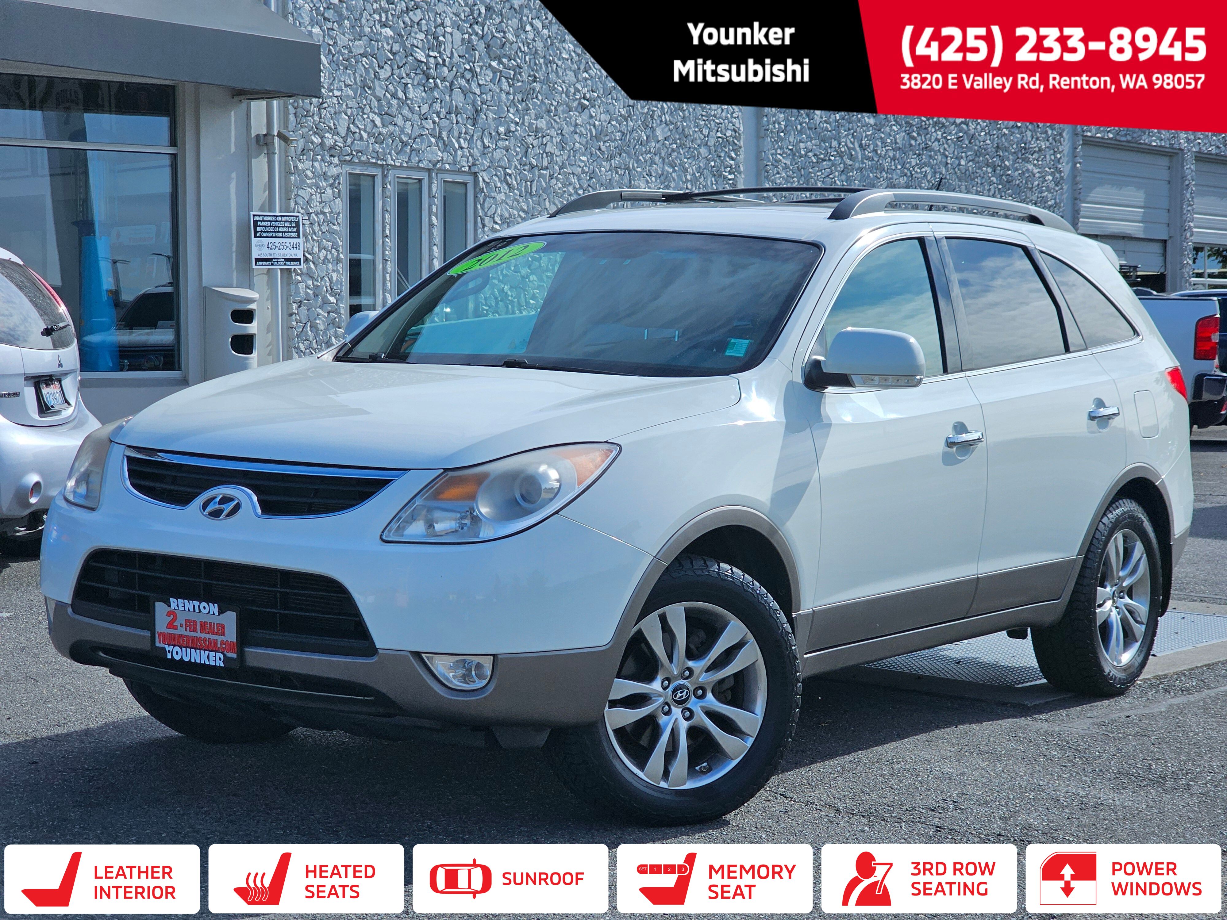 Stone White 2012 Hyundai Veracruz SUV / Crossover Front-Wheel Drive 6-Speed Automatic
