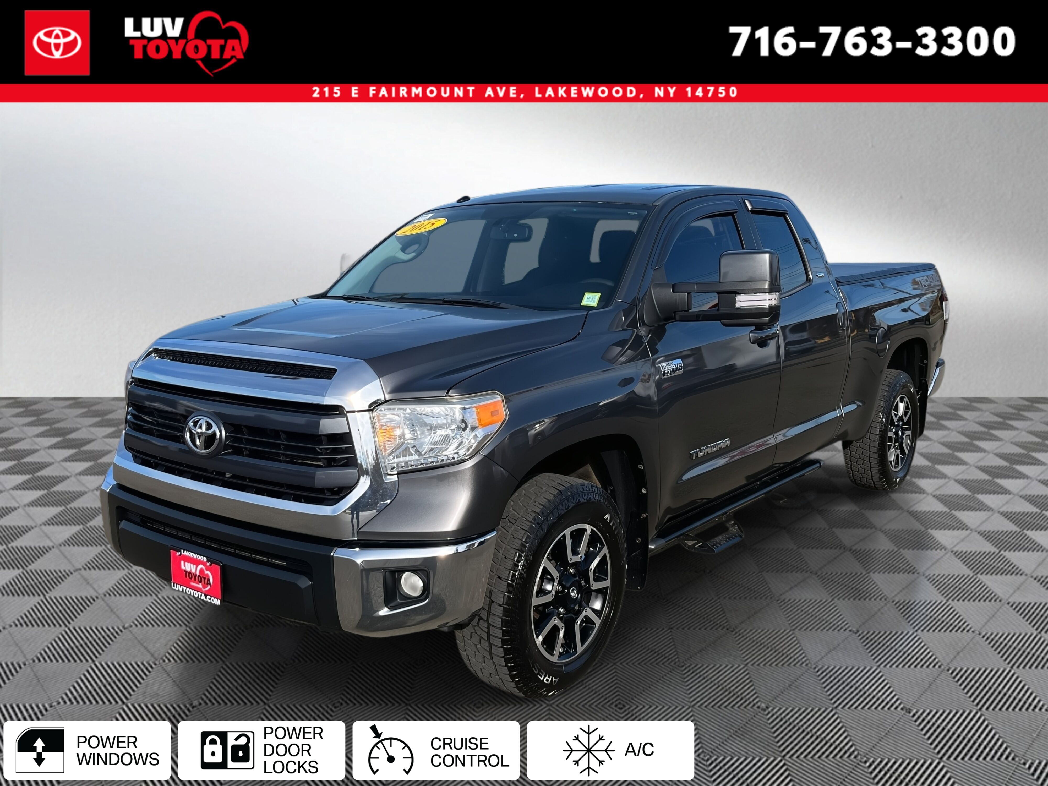 Magnetic Gray Metallic 2015 Toyota Tundra Pickup Truck Four-Wheel Drive 6-Speed Automatic