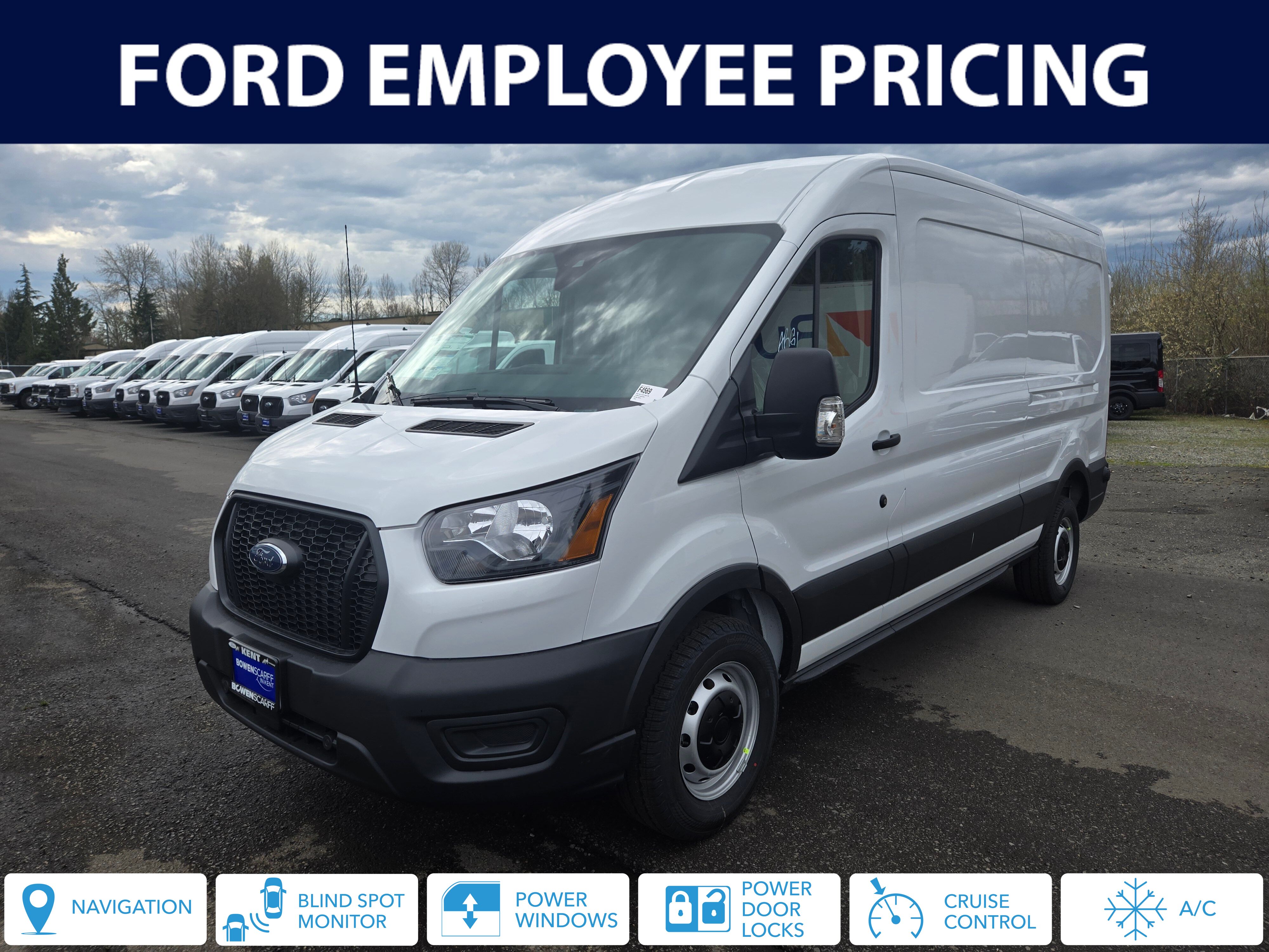 New 2025 Ford Transit Cargo Van T-250 Mid Roof 148 WB