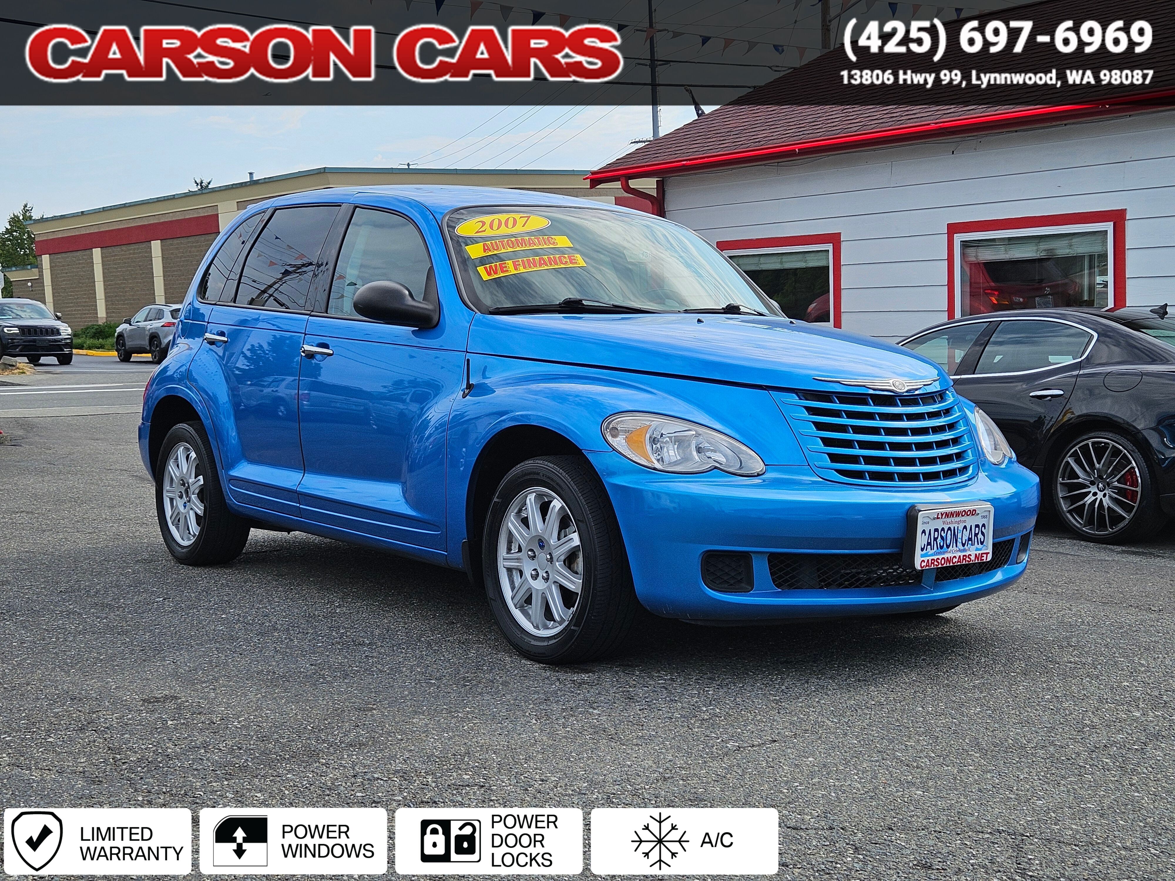 2008 Surf Blue Pearlcoat Chrysler PT Cruiser for Sale In Lynnwood WA - Everett WA - Seattle WA at Carson Cars Stock 35927 VIN 3A8FY48B28T104125
