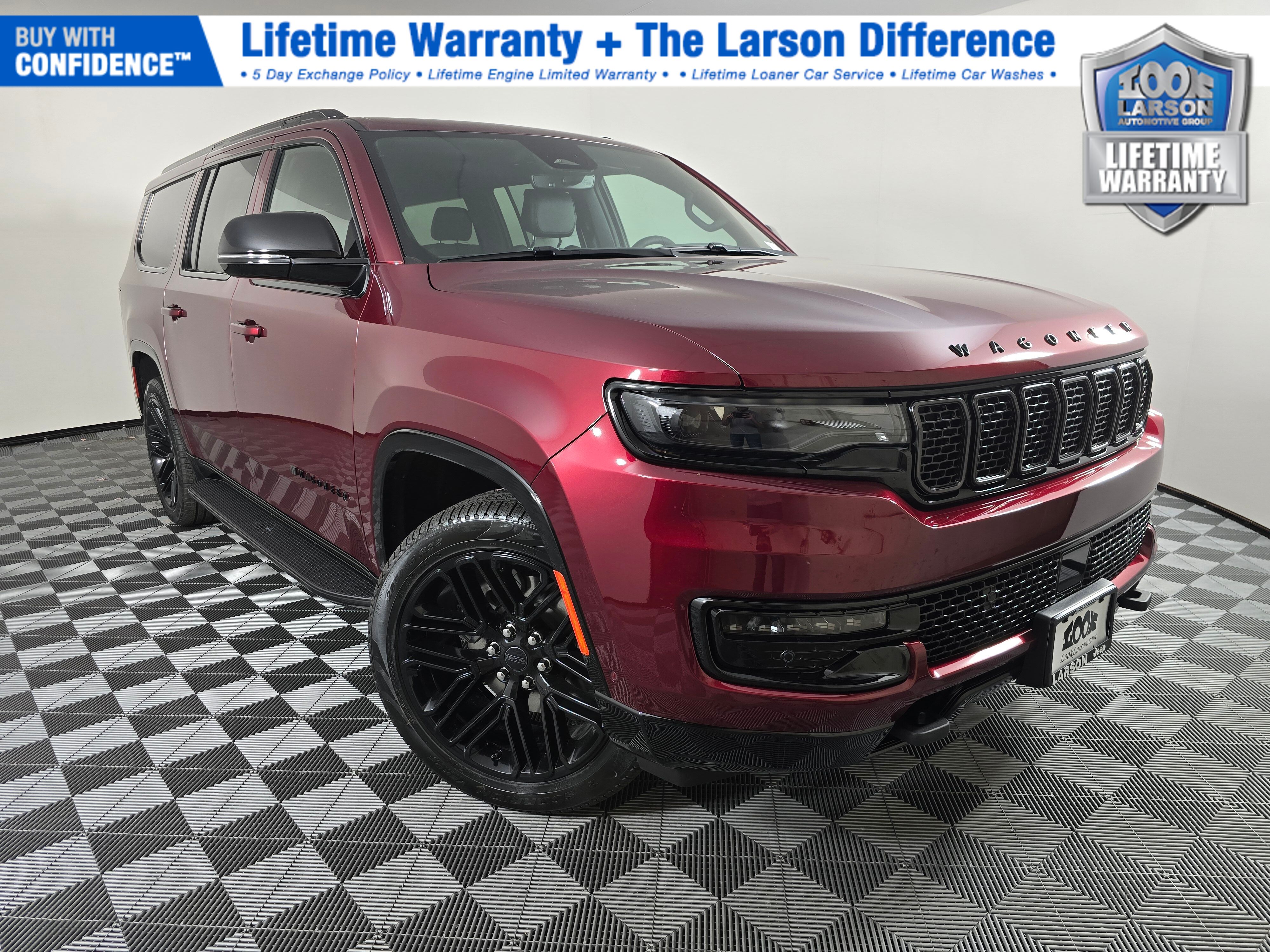 Velvet Red Pearlcoat 2025 Jeep Wagoneer L Series II 4WD SUV / Crossover Four-Wheel Drive 8-Speed Automatic