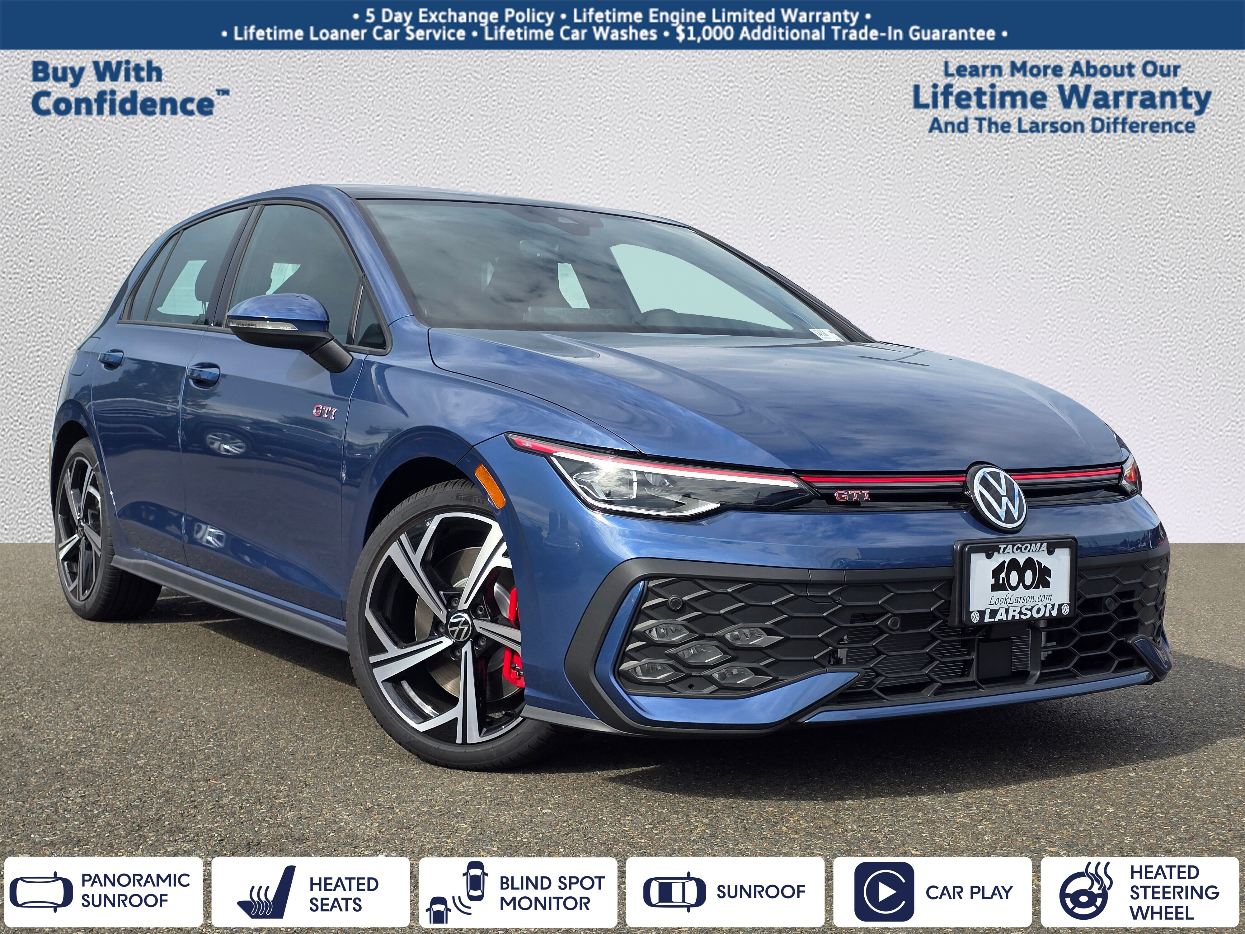 Slate Blue Metallic 2025 Volkswagen Golf GTI SE FWD Hatchback Front-Wheel Drive 7-Speed Dual Clutch