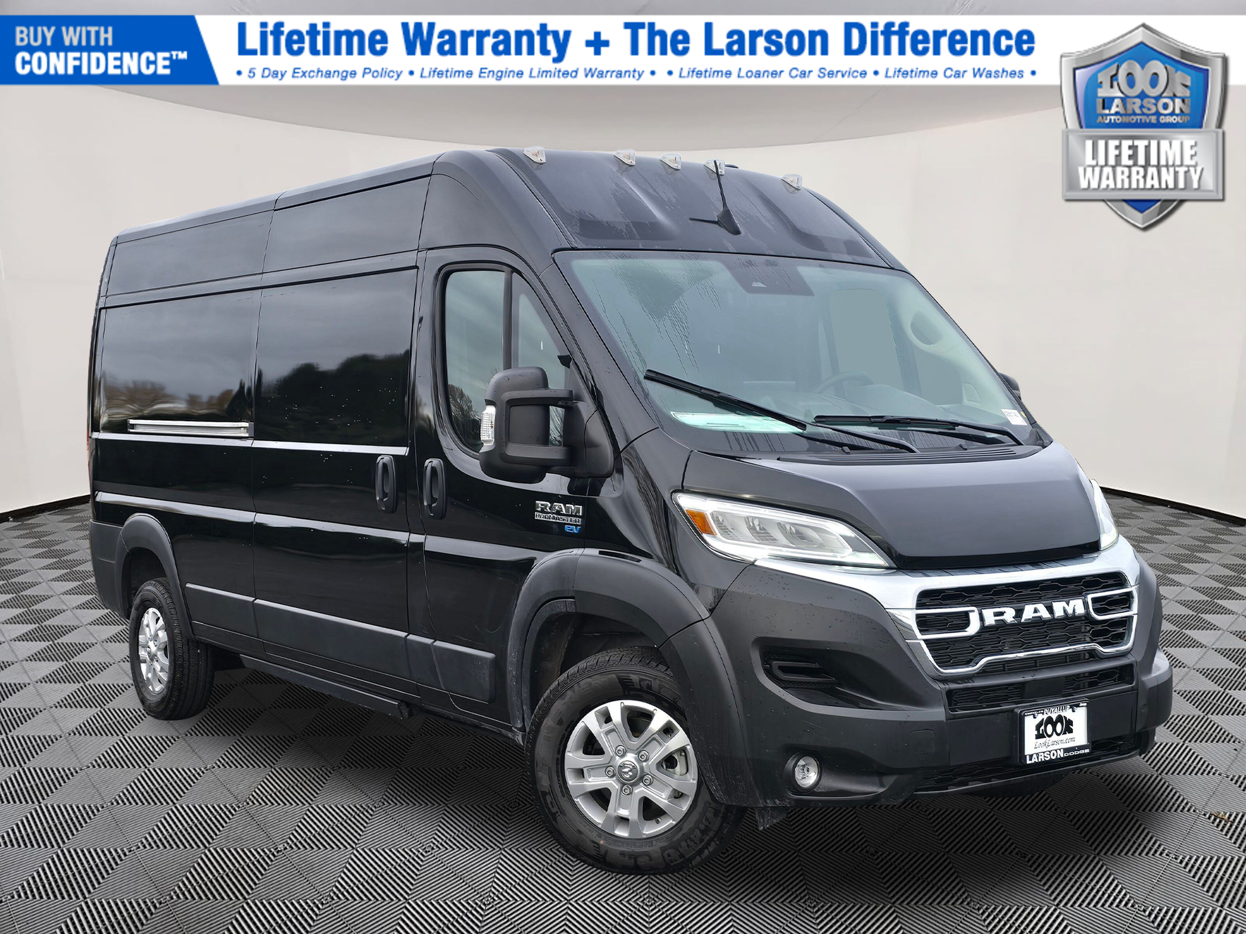 Black Clearcoat 2025 RAM ProMaster EV Tradesman 159 High Roof Cargo Van FWD Van Front-Wheel Drive 1-Speed Automatic