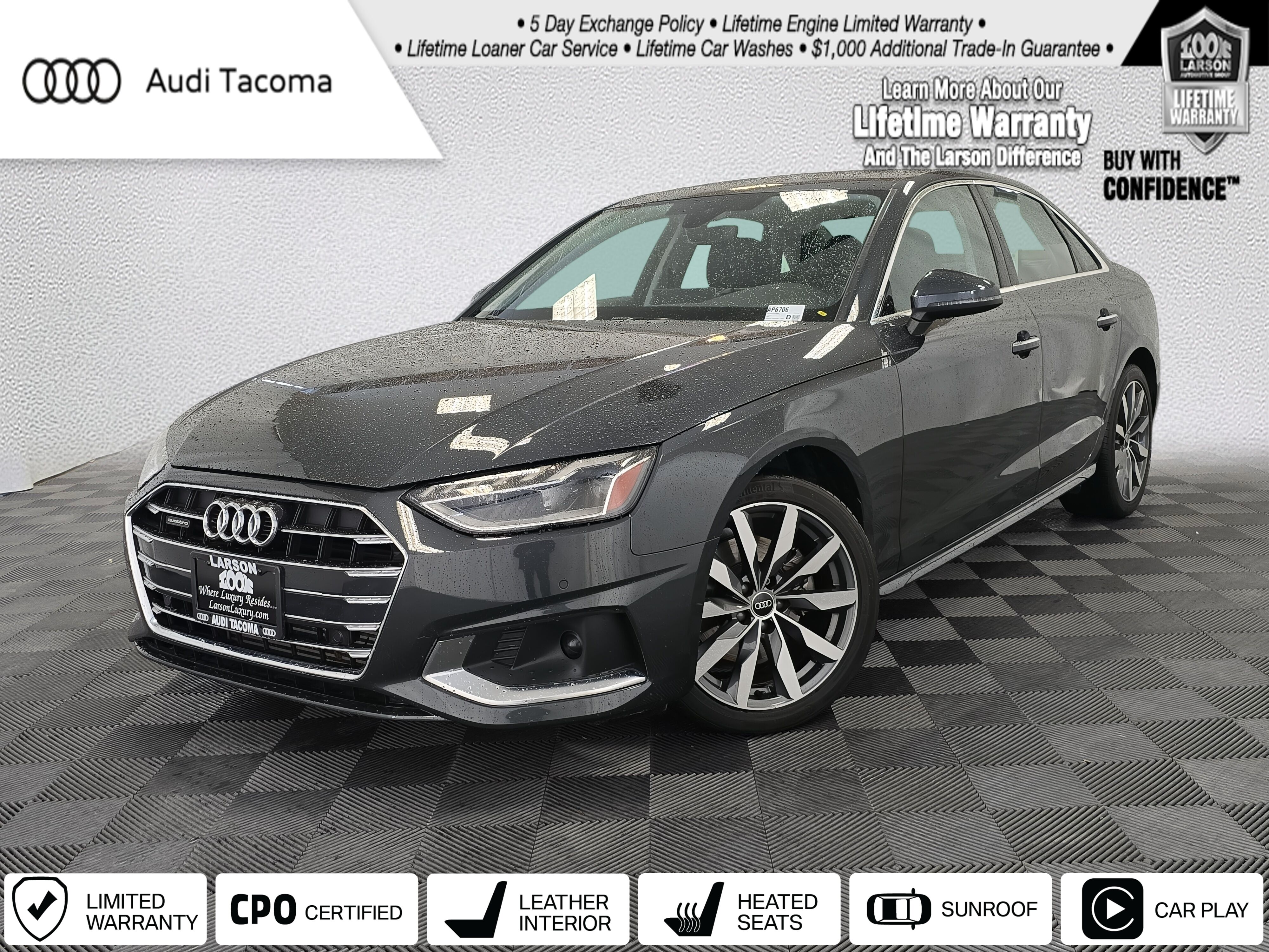 Manhattan Gray Metallic 2023 Audi A4 quattro Premium 40 TFSI AWD Sedan All-Wheel Drive 7-Speed Automatic