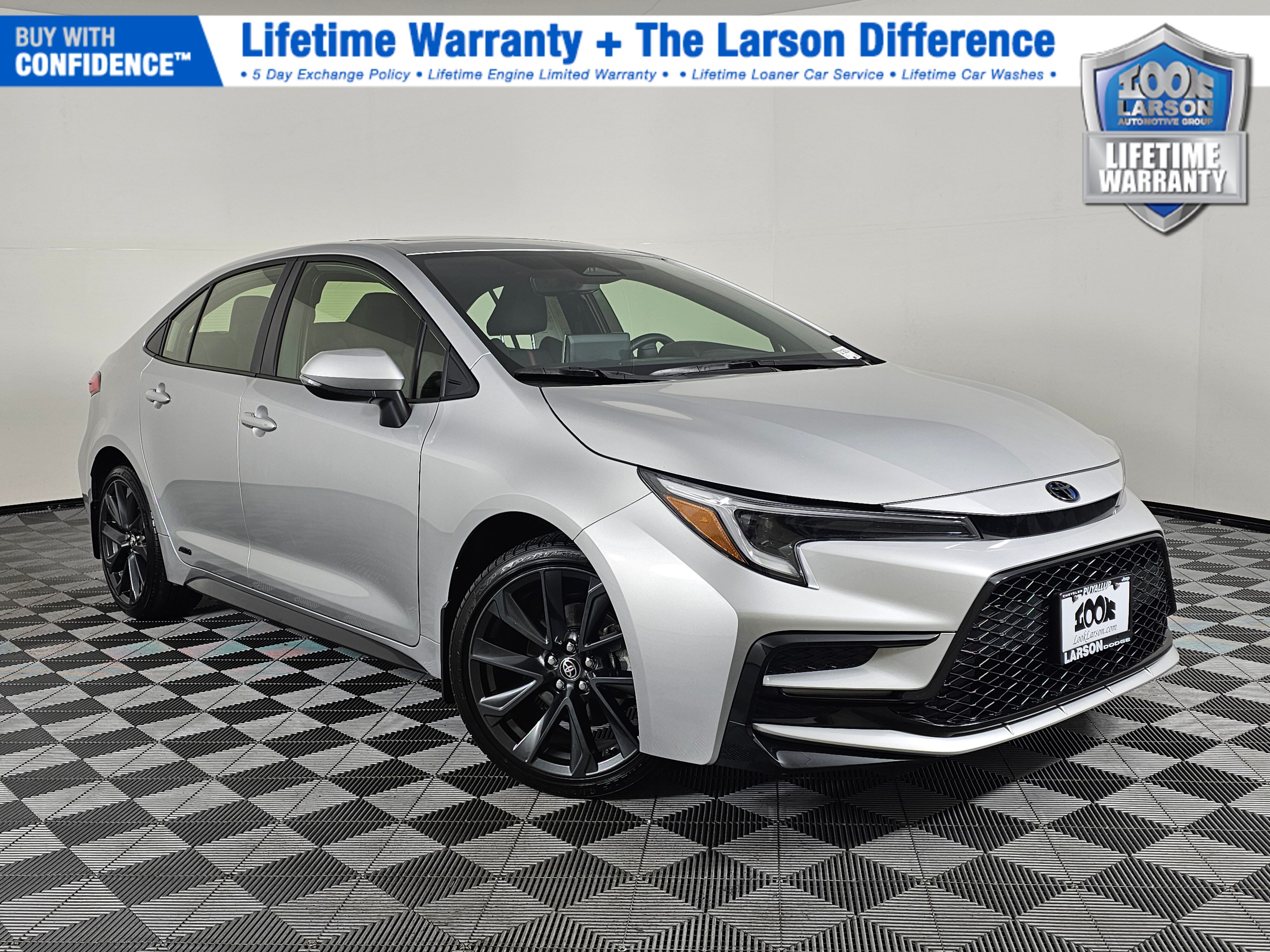 Classic Silver Metallic 2025 Toyota Corolla Hybrid SE AWD Sedan All-Wheel Drive Continuously Variable Transmission