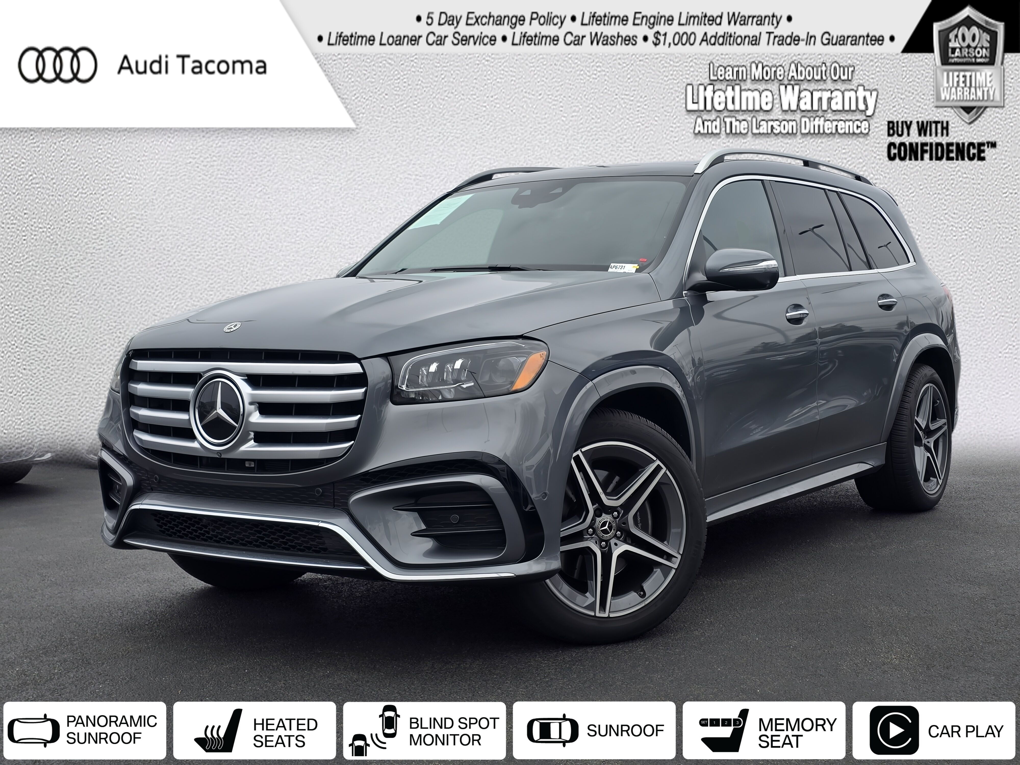 Gray 2024 Mercedes-Benz GLS 450 4MATIC SUV / Crossover All-Wheel Drive 9-Speed Automatic