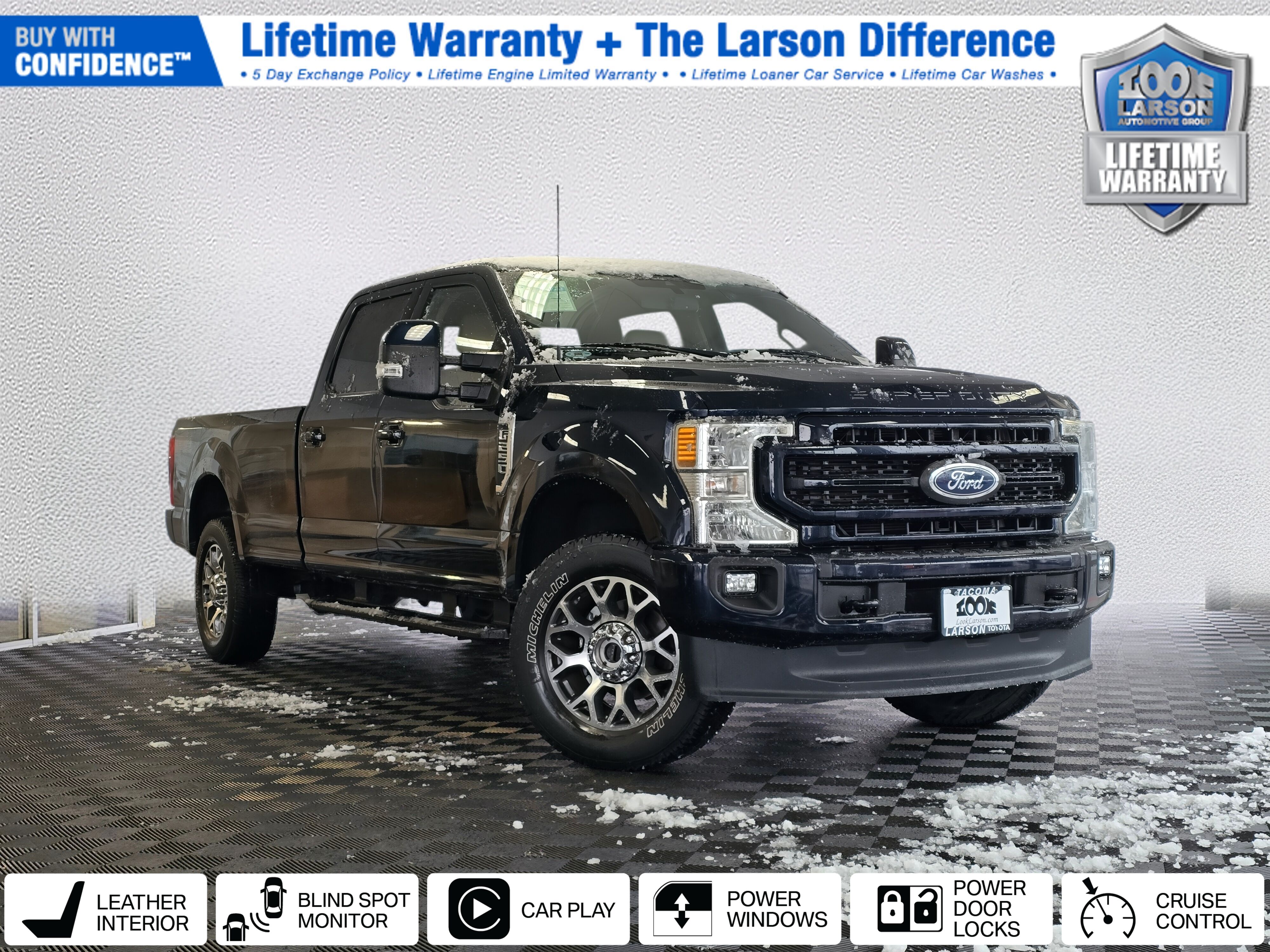 Antimatter Blue Metallic 2022 Ford F-250 Super Duty Lariat Crew Cab 4WD Pickup Truck Four-Wheel Drive 6-Speed Automatic