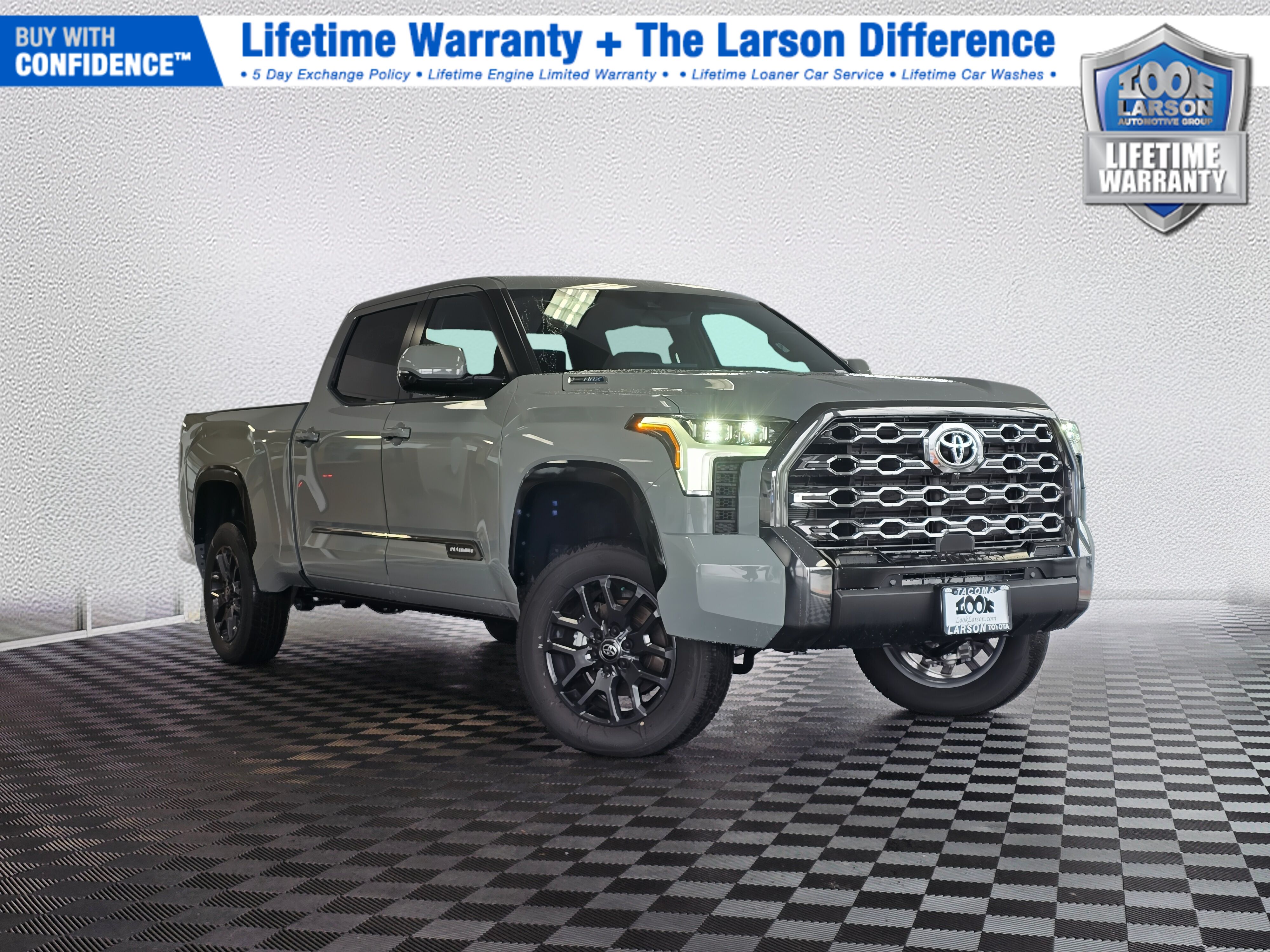 Lunar Rock 2026 Toyota Tundra Hybrid Platinum HV CrewMax Cab LB 4WD Pickup Truck Four-Wheel Drive Automatic