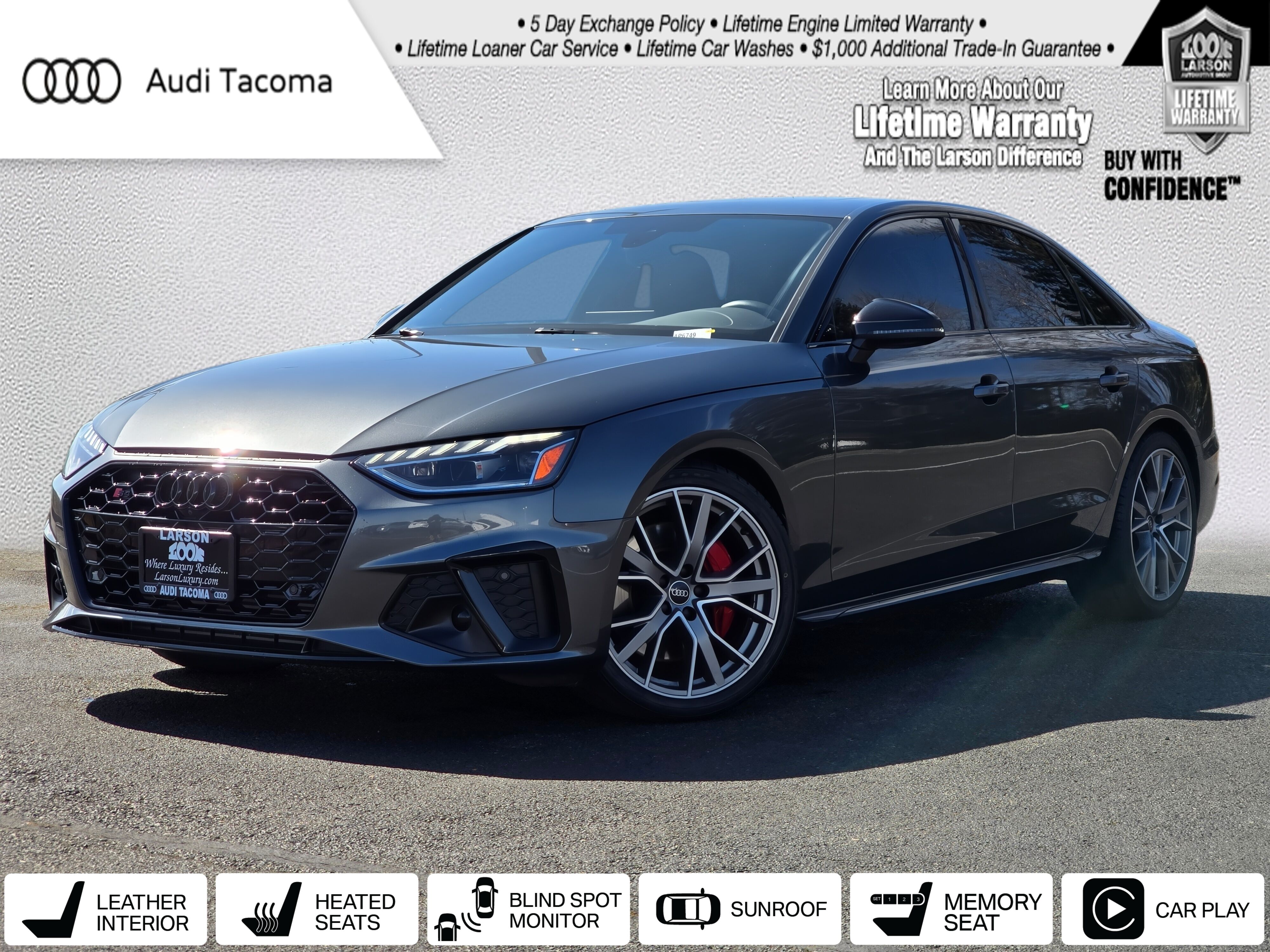 Daytona Gray Pearl 2023 Audi S4 3.0T quattro Premium Plus AWD Sedan All-Wheel Drive 8-Speed Automatic