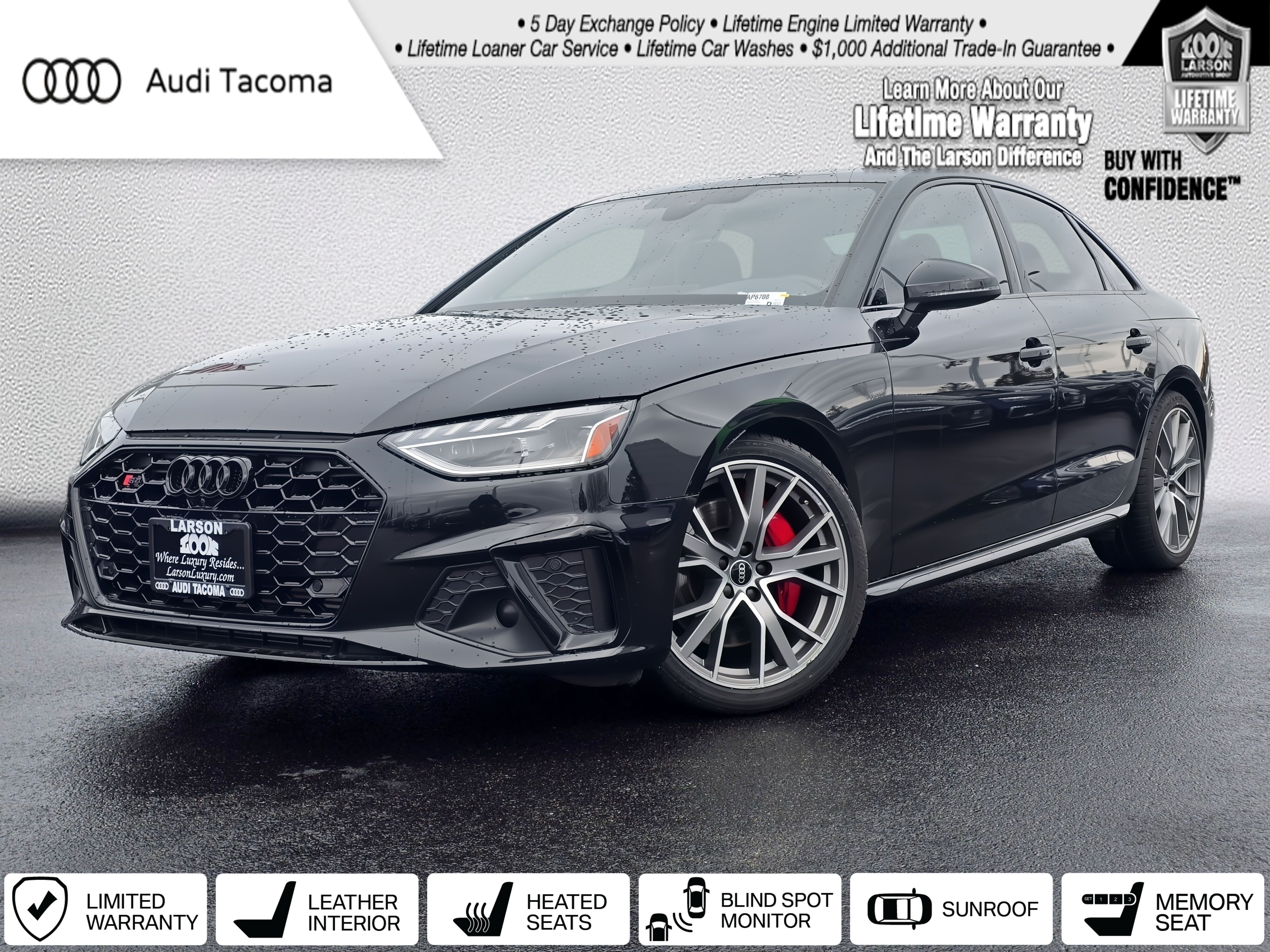 Black Metallic 2023 Audi S4 3.0T quattro Premium Plus AWD Sedan All-Wheel Drive 8-Speed Automatic