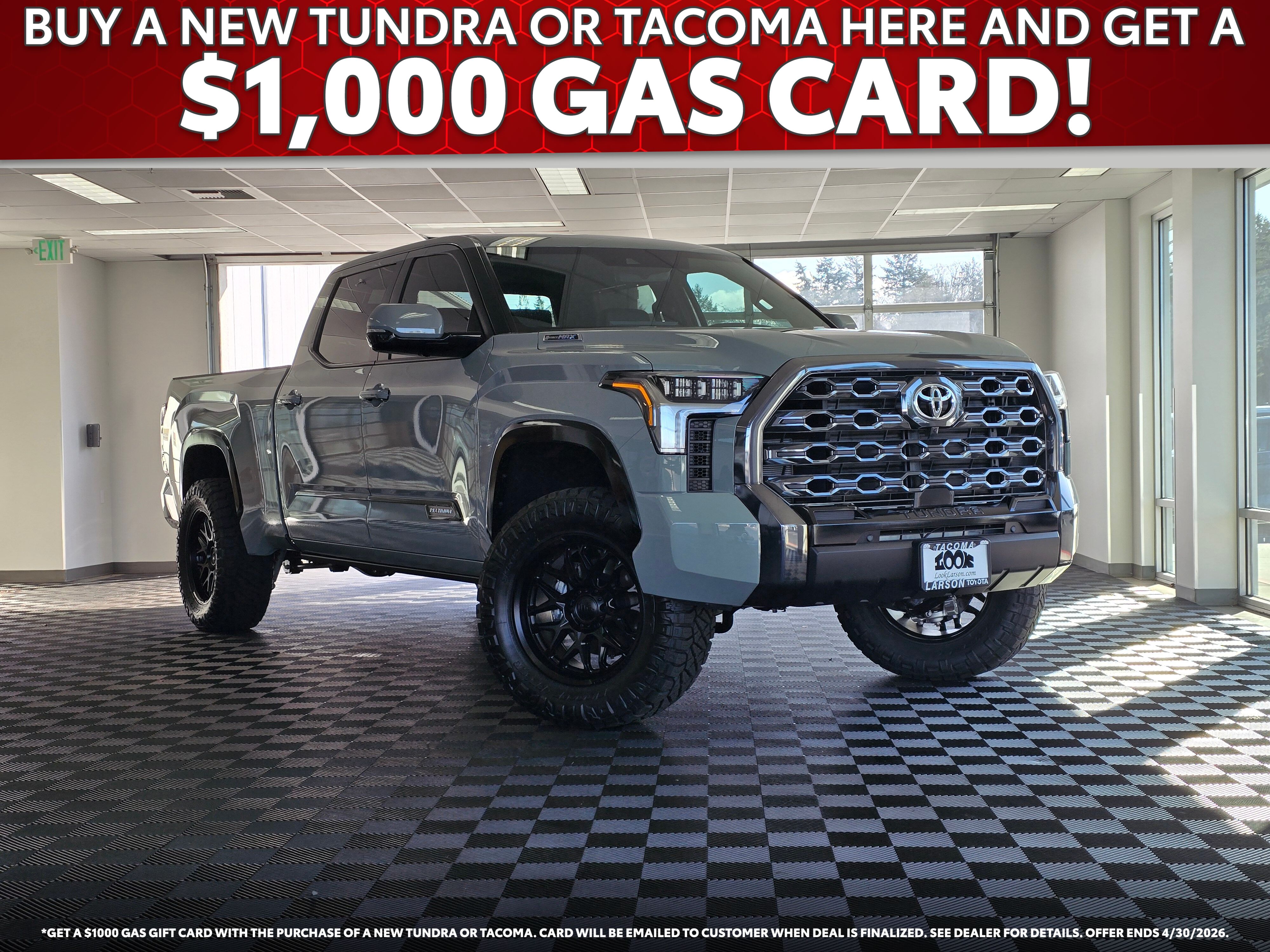 Lunar Rock 2026 Toyota Tundra Hybrid Platinum HV CrewMax Cab LB 4WD Pickup Truck Four-Wheel Drive Automatic