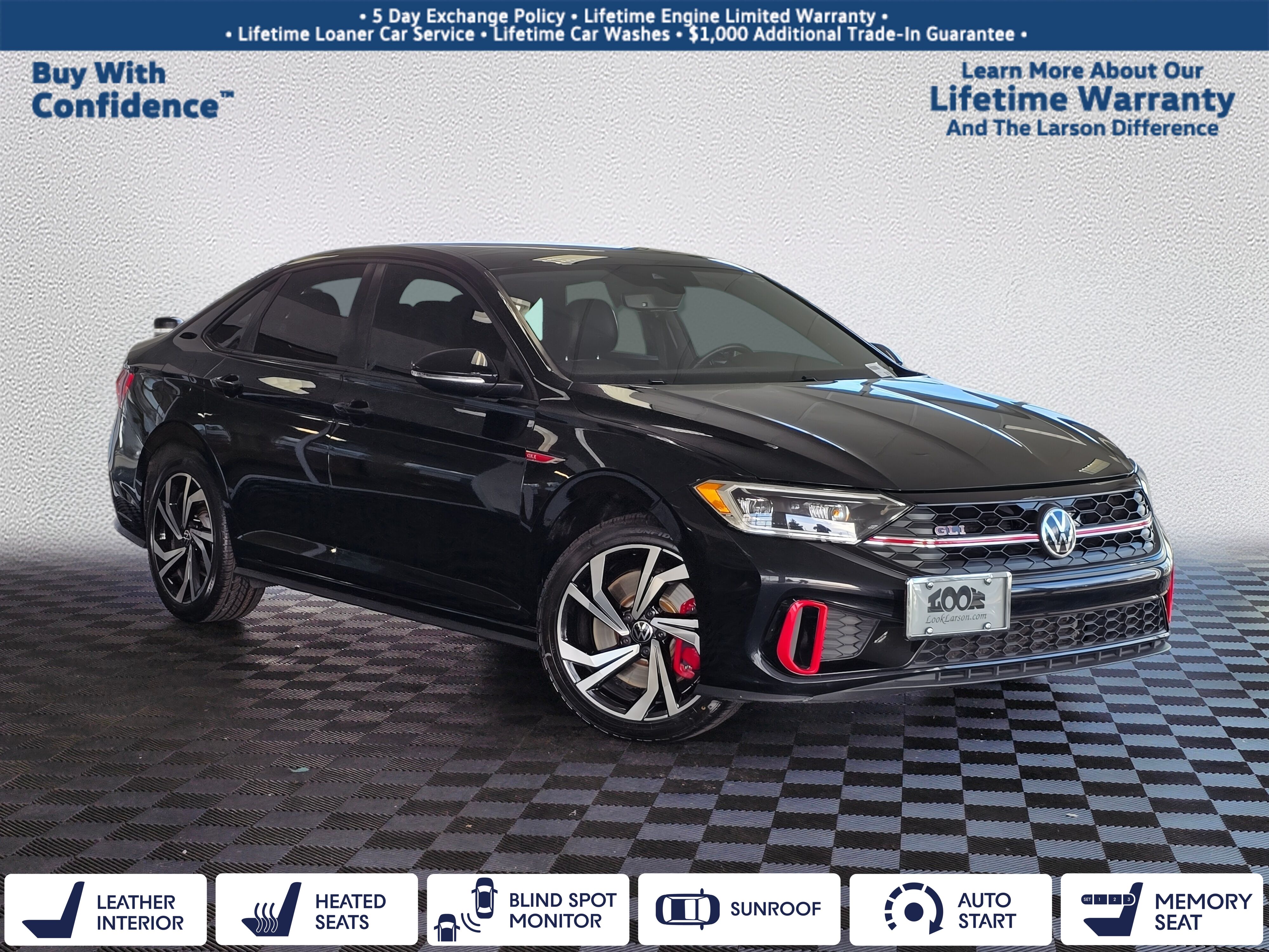 Deep Black Pearl 2022 Volkswagen Jetta GLI Autobahn FWD Sedan Front-Wheel Drive 7-Speed Automatic