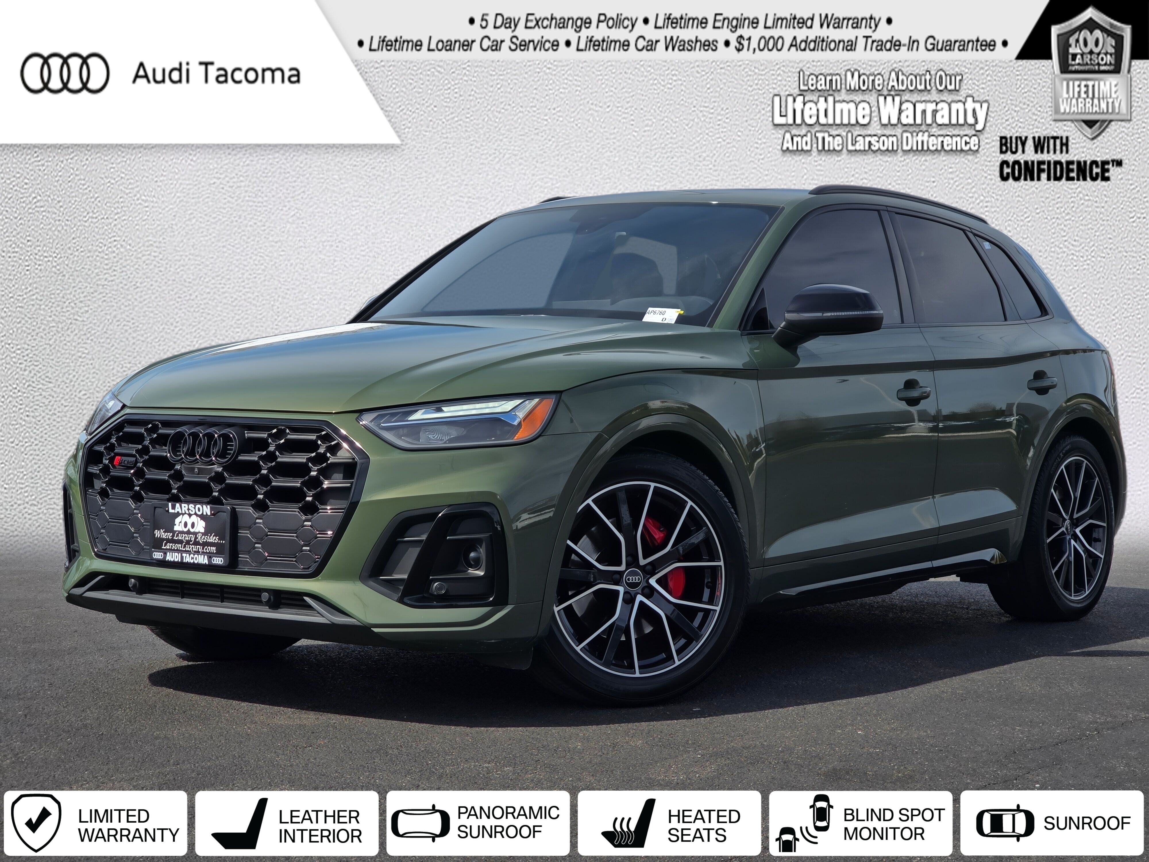 Green Metallic 2023 Audi SQ5 3.0T quattro Premium Plus AWD SUV / Crossover All-Wheel Drive 8-Speed Automatic