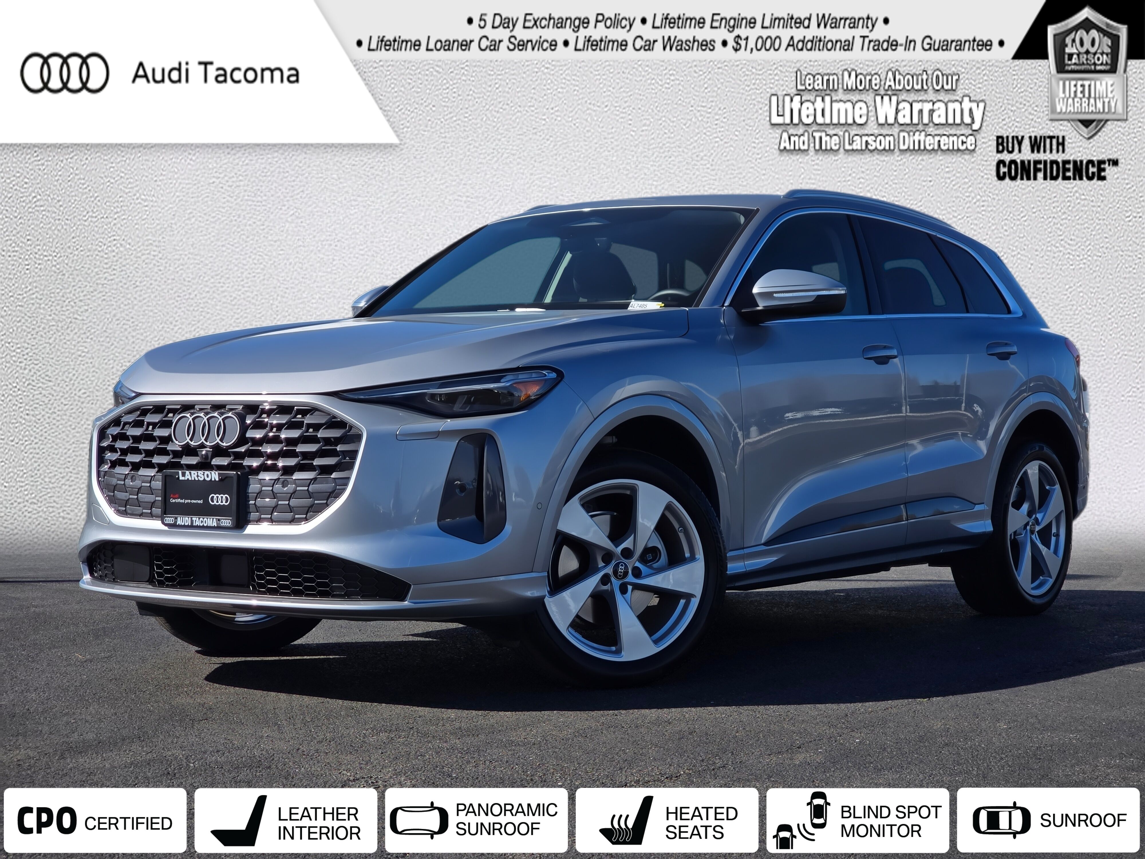 Silver Metallic 2025 Audi Q5 quattro Premium Plus 40 TFSI SUV / Crossover All-Wheel Drive 7-Speed Automatic