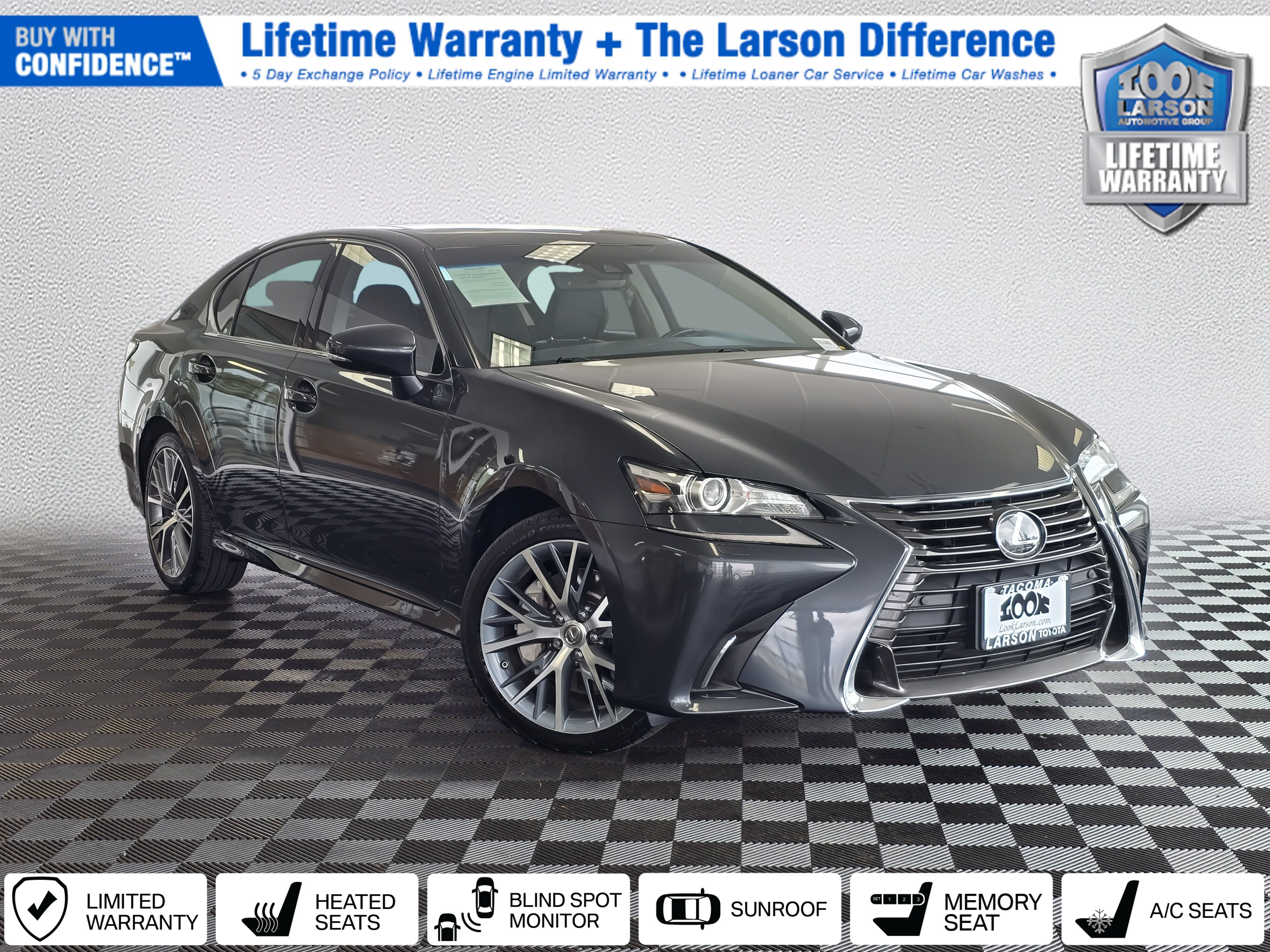 Smoky Granite Mica 2018 Lexus GS 350 AWD Sedan All-Wheel Drive 6-Speed Automatic