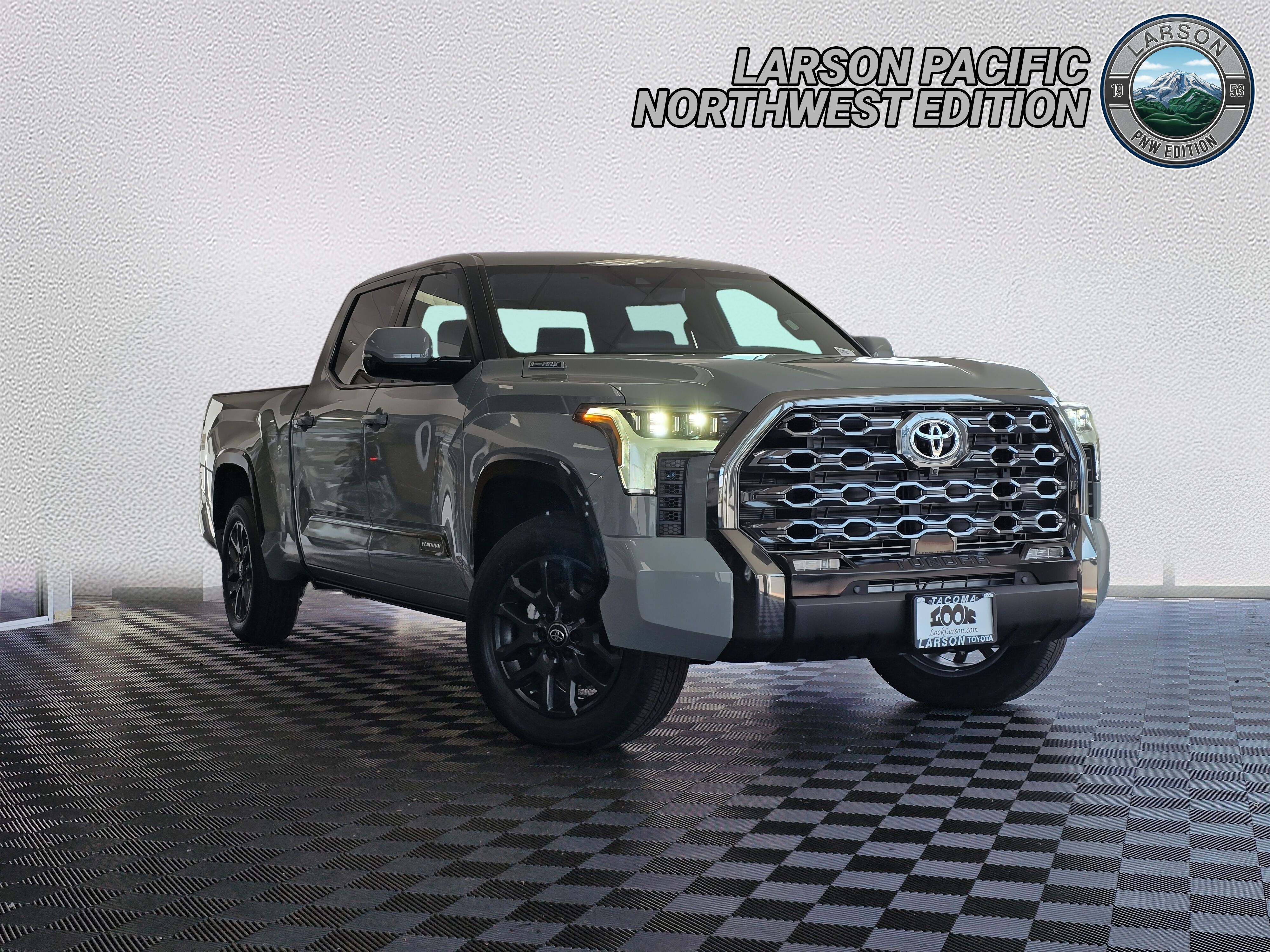 Lunar Rock 2026 Toyota Tundra Hybrid Platinum HV CrewMax Cab LB 4WD Pickup Truck Four-Wheel Drive Automatic