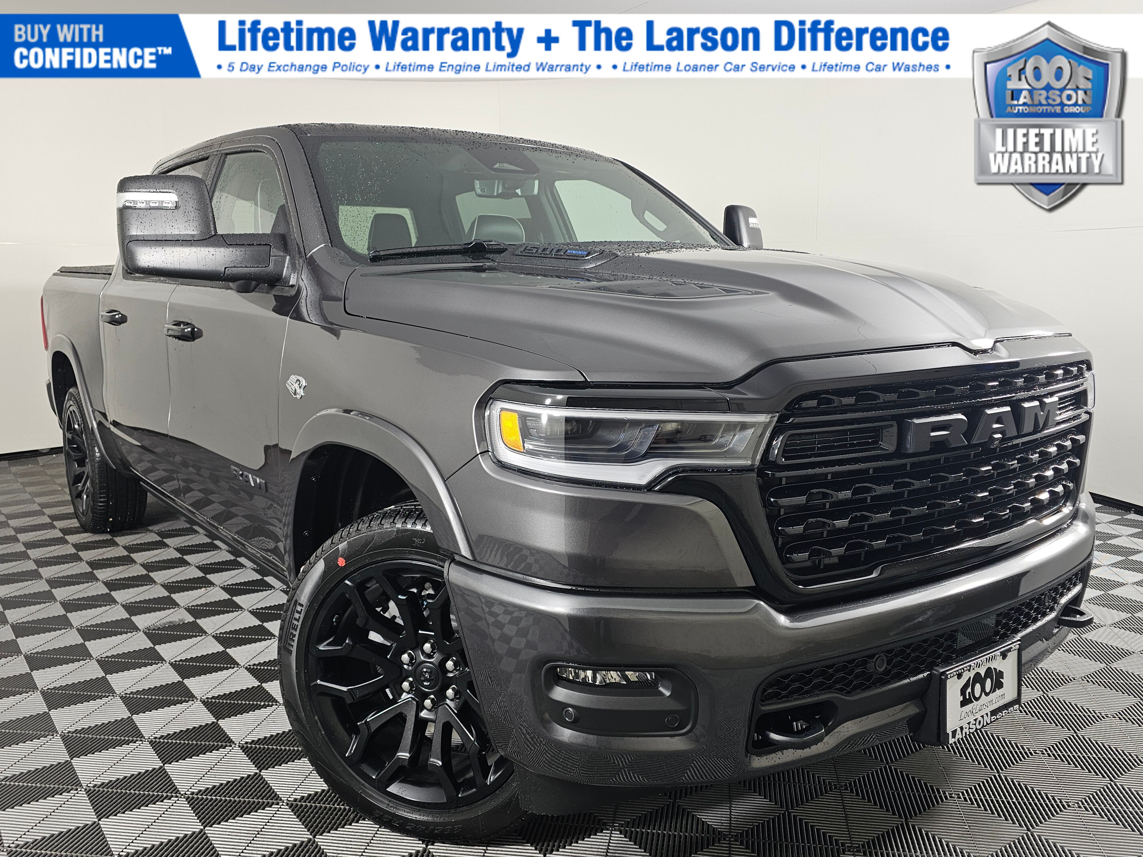 Gray (Granite Crystal Metallic Clearcoat) 2026 RAM 1500 Limited Crew Cab 4WD Pickup Truck Four-Wheel Drive 8-Speed Automatic