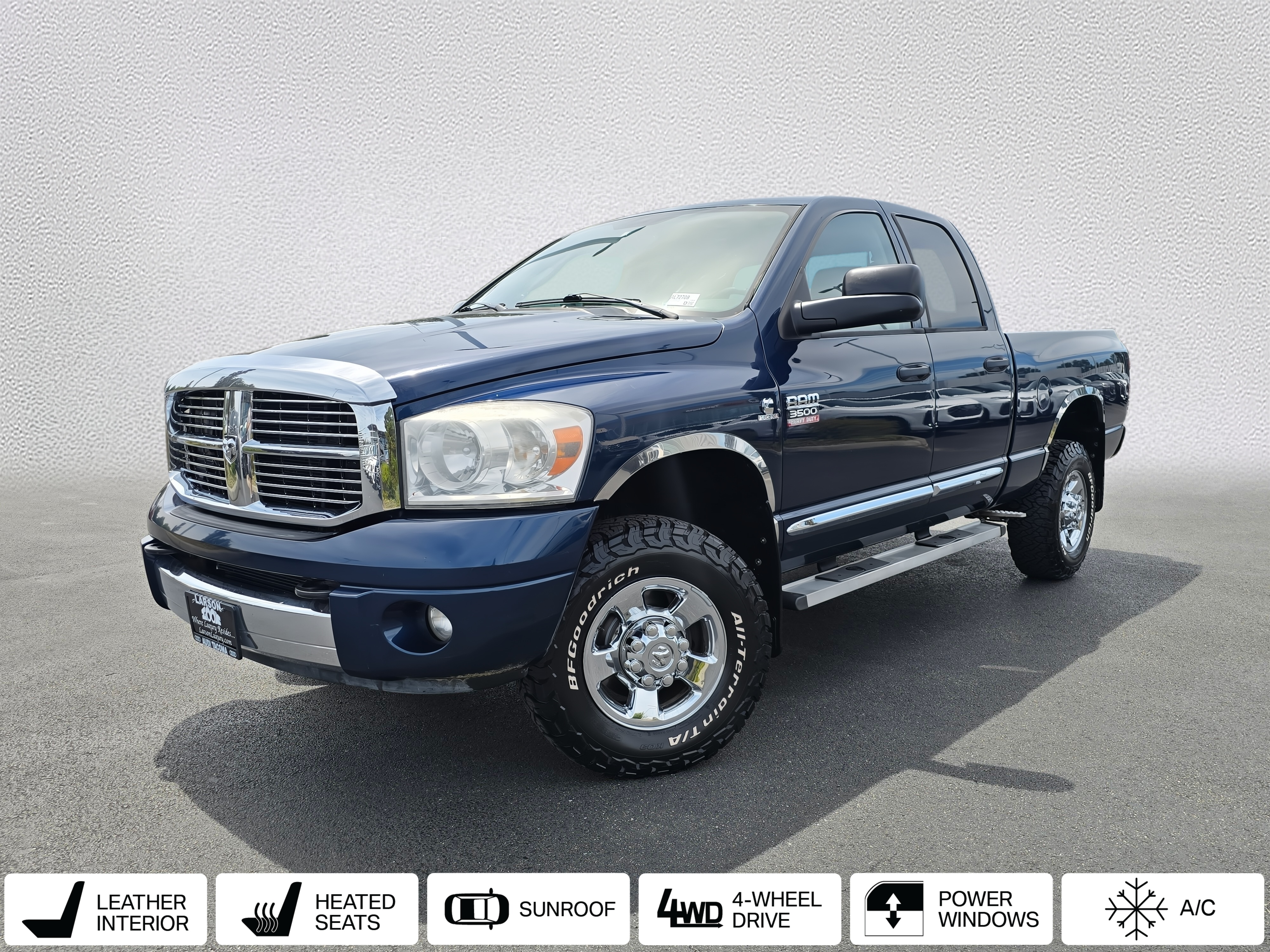 Patriot Blue Pearl Coat 2008 Dodge RAM 3500 Pickup Truck Four-Wheel Drive 6-Speed Automatic