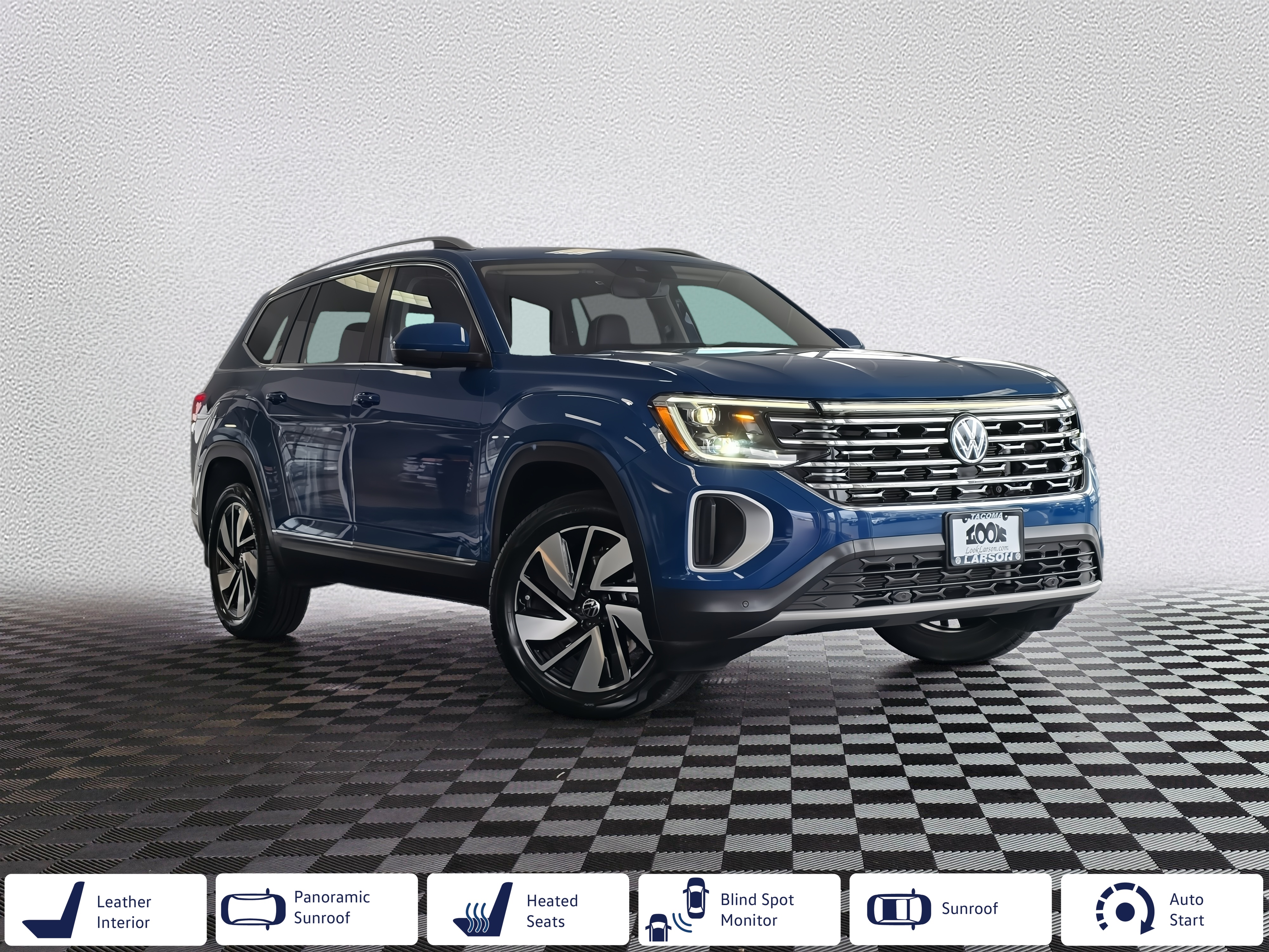 Mountain Lake Blue Metallic 2025 Volkswagen Atlas SUV / Crossover All-Wheel Drive 8-Speed Automatic
