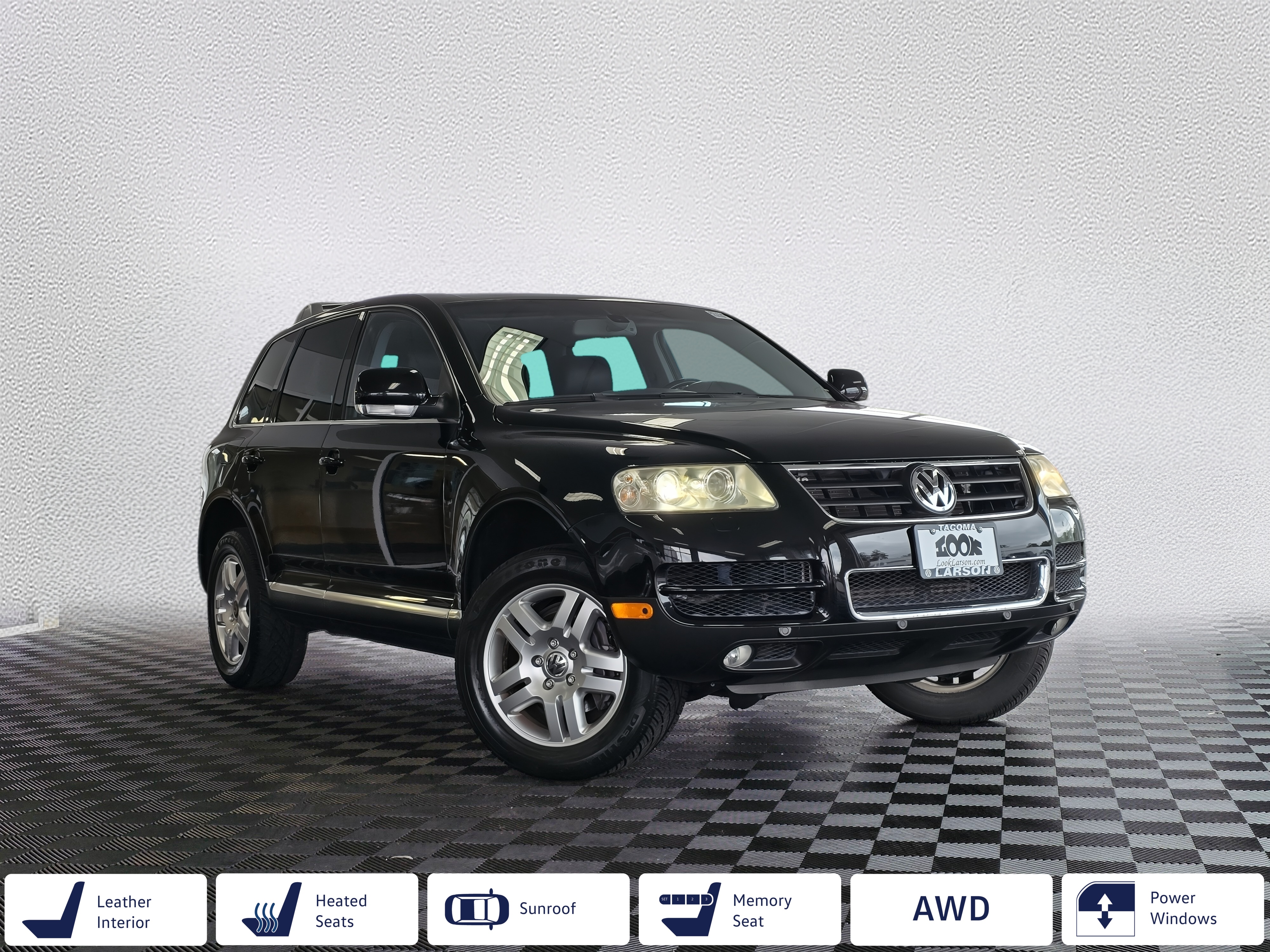 Black 2004 Volkswagen Touareg SUV / Crossover All-Wheel Drive 6-Speed Automatic