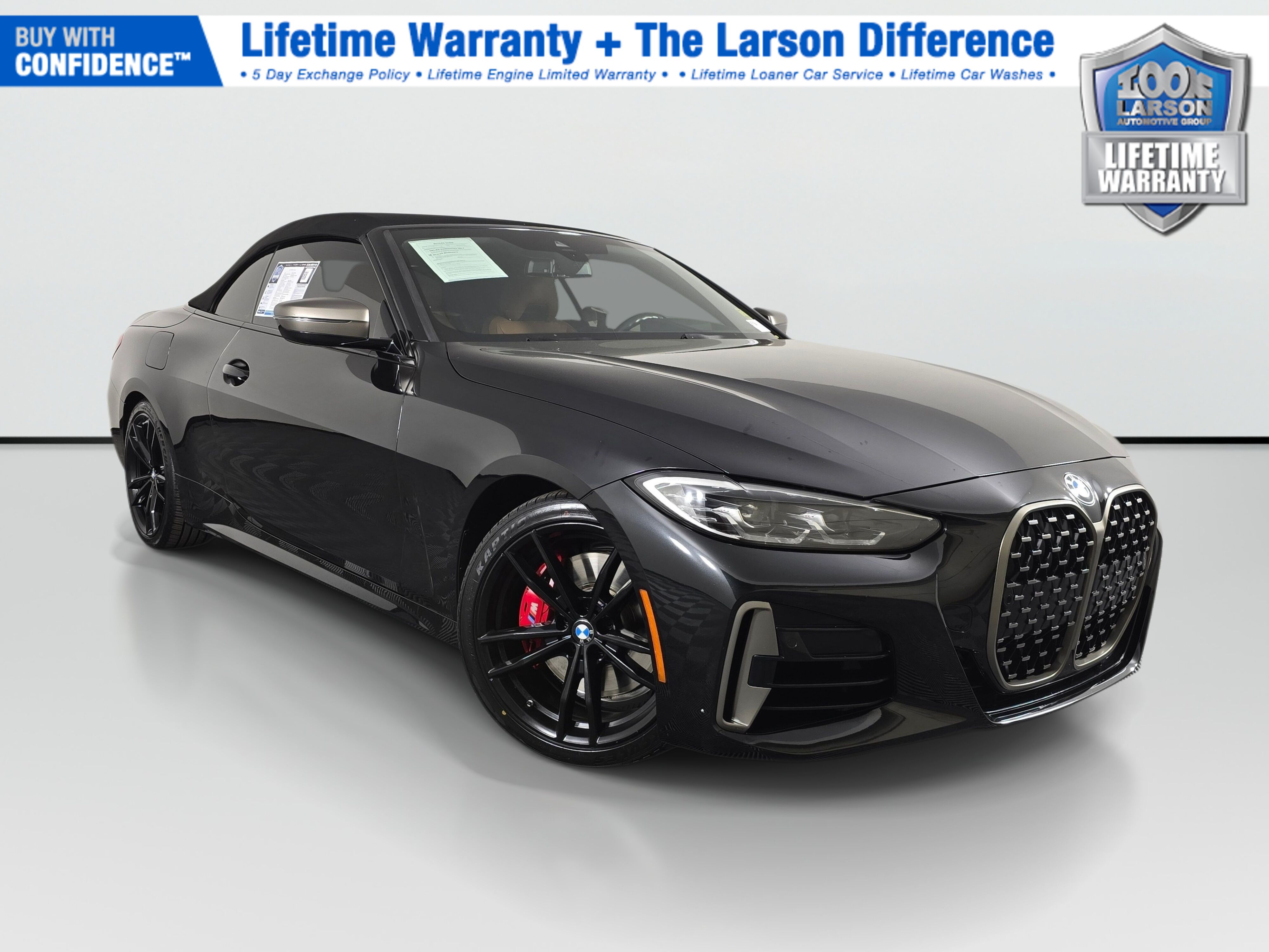 Black Sapphire Metallic 2021 BMW 4 Series Convertible Rear-Wheel Drive 8-Speed Automatic