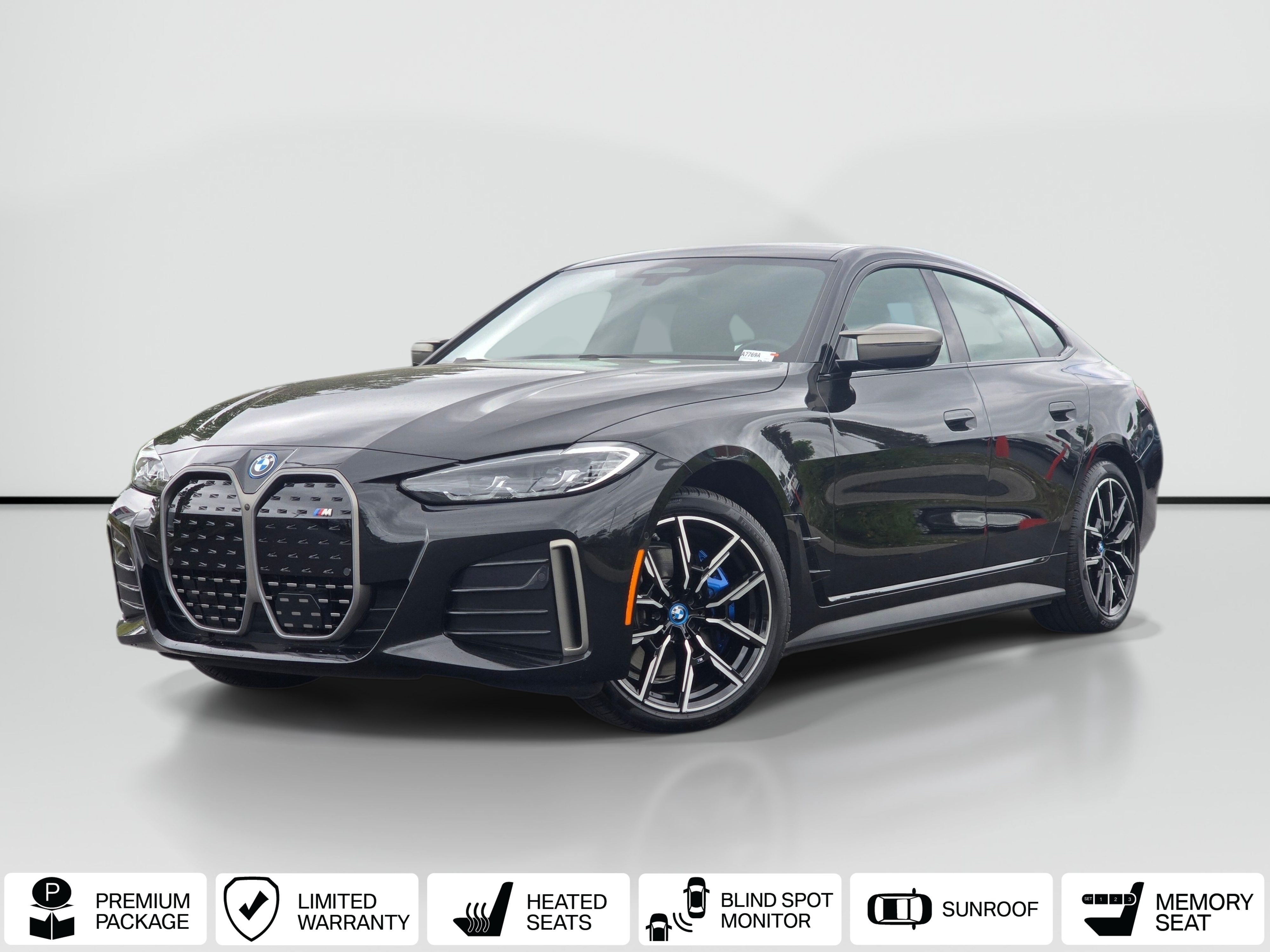 Black Sapphire Metallic 2023 BMW i4 Sedan All-Wheel Drive Automatic